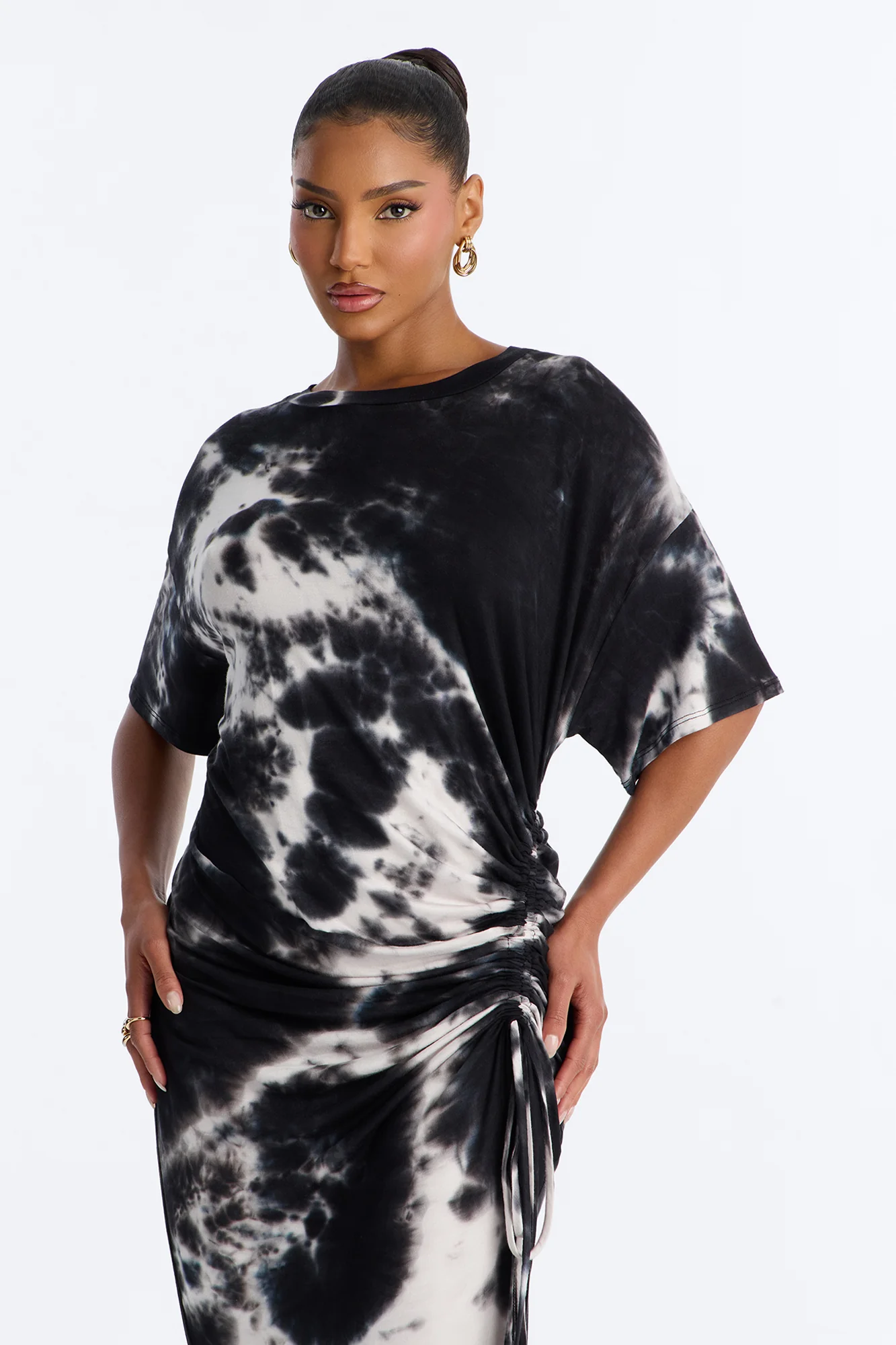 Tatum Tie Dye Maxi Dress - Black/combo - Image 2