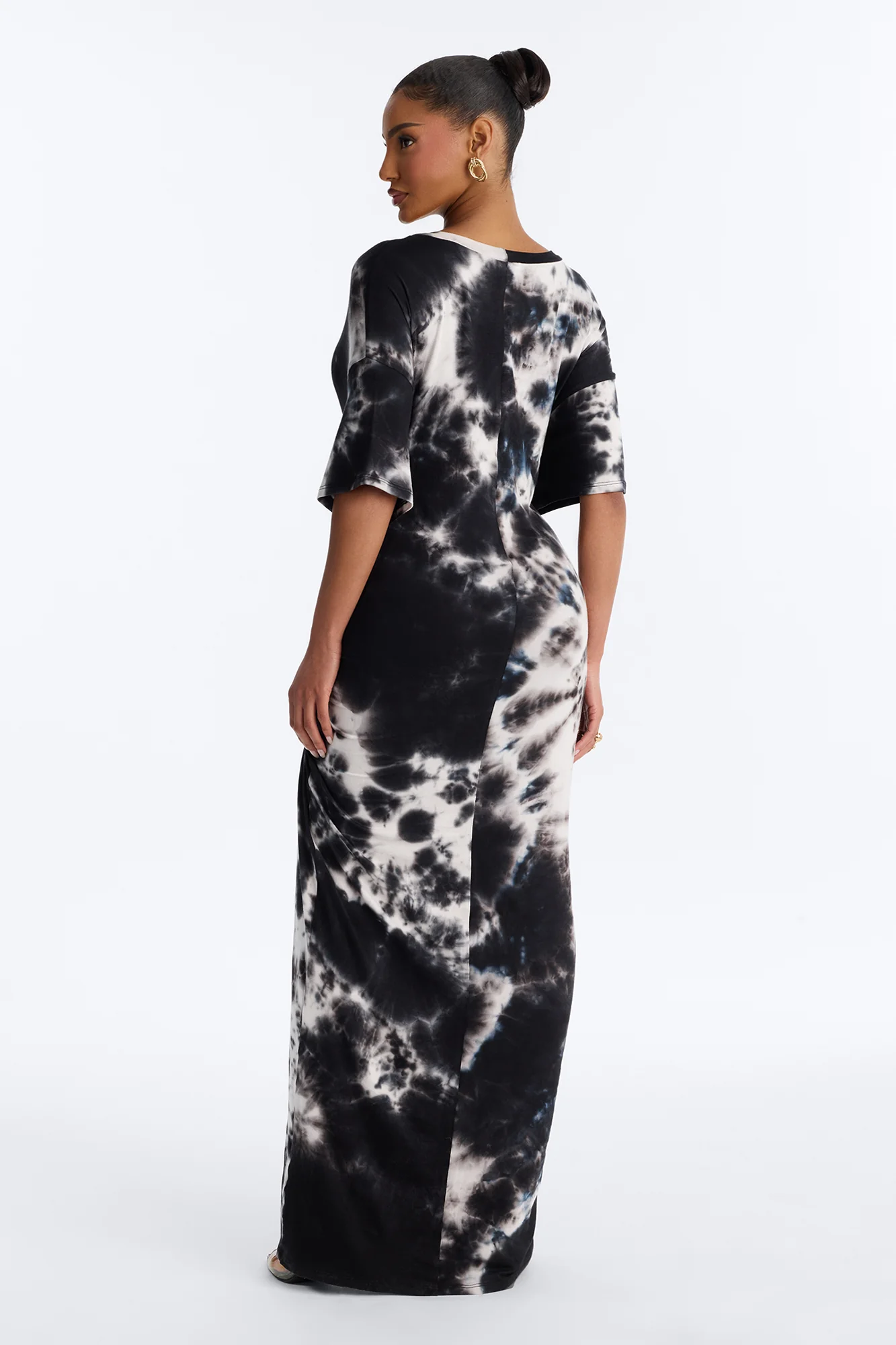 Tatum Tie Dye Maxi Dress - Black/combo - Image 4