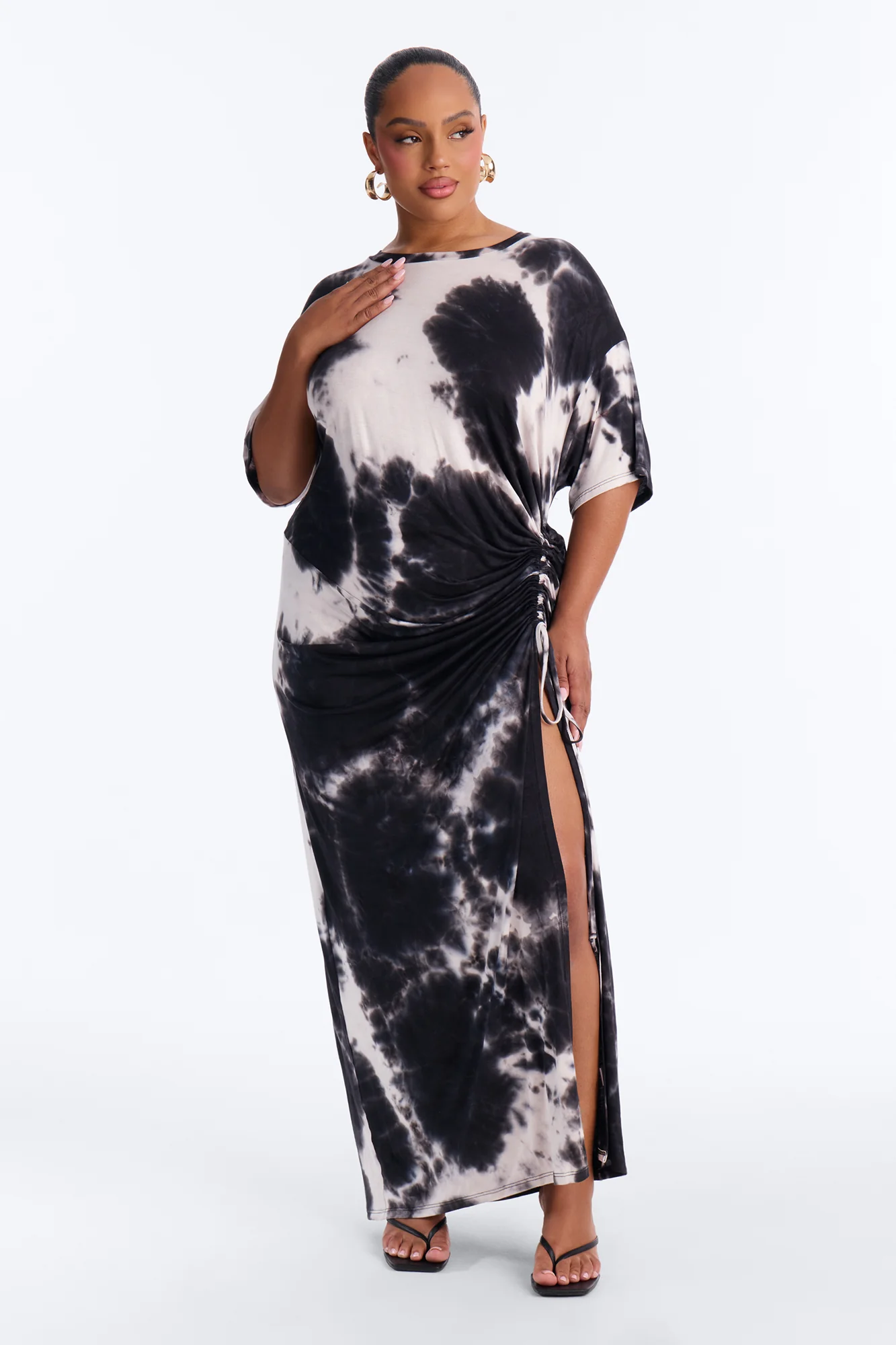 Tatum Tie Dye Maxi Dress - Black/combo - Image 8