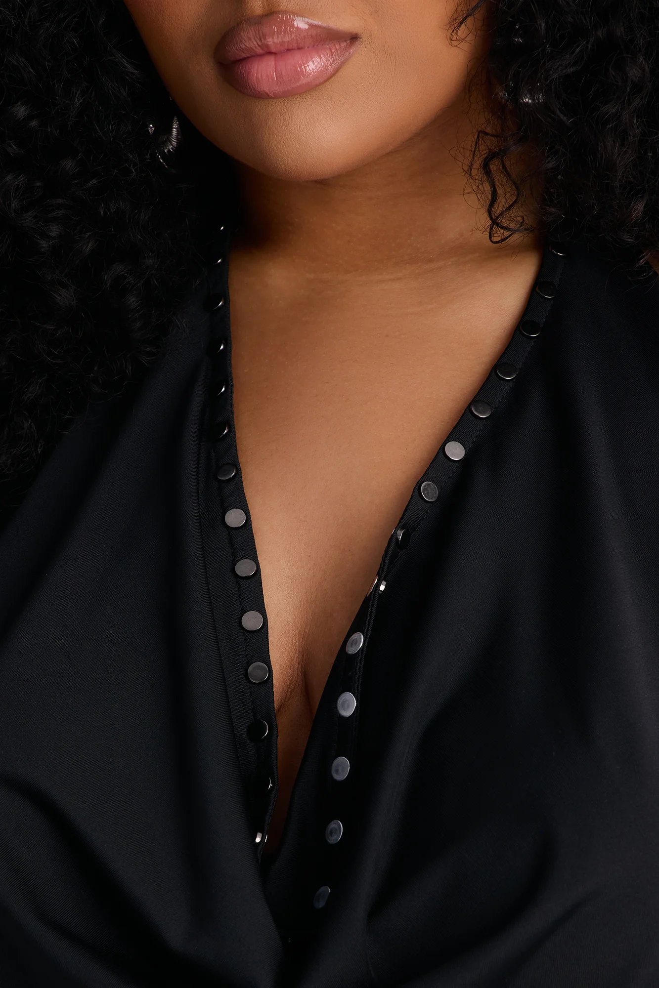 Tayana Backless Studded Romper - Black - Image 7