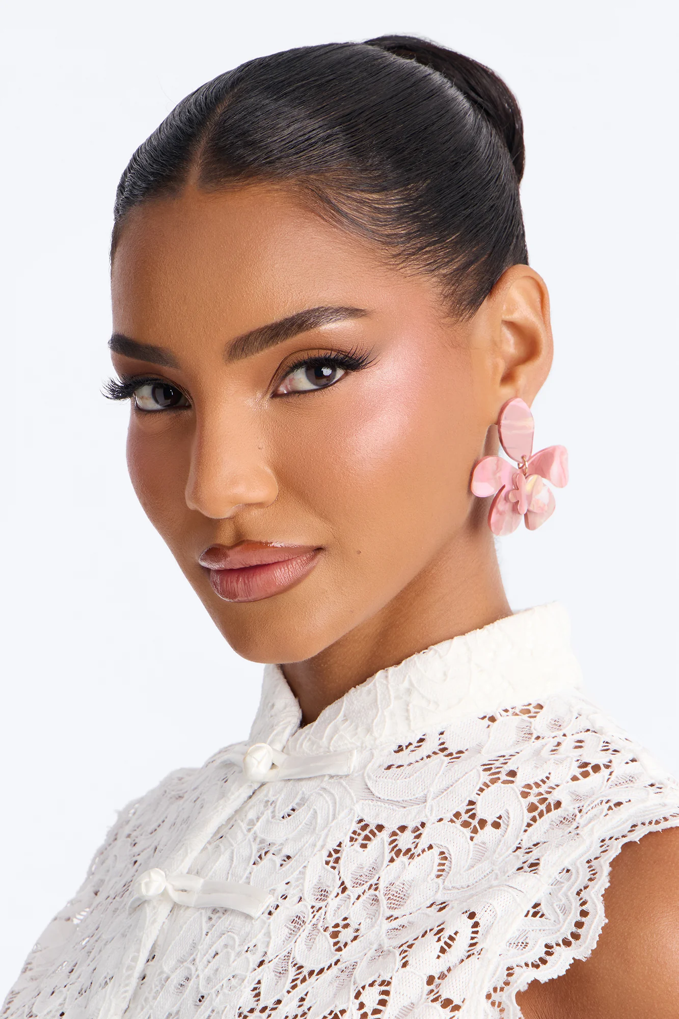 Tea Garden Soiree Drop Earrings - Pink - Image 2