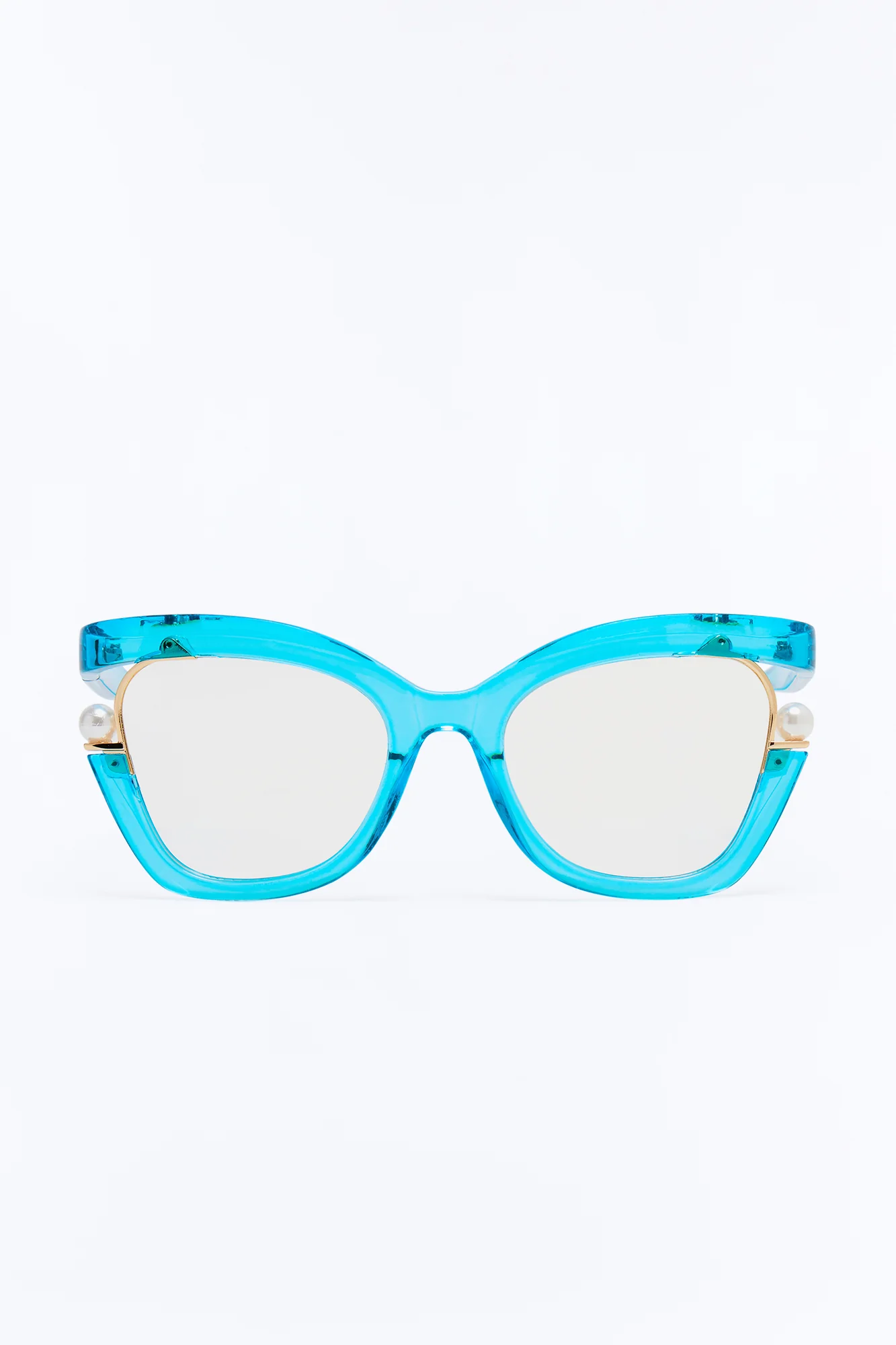 Tea House Blue Light Glasses - Blue