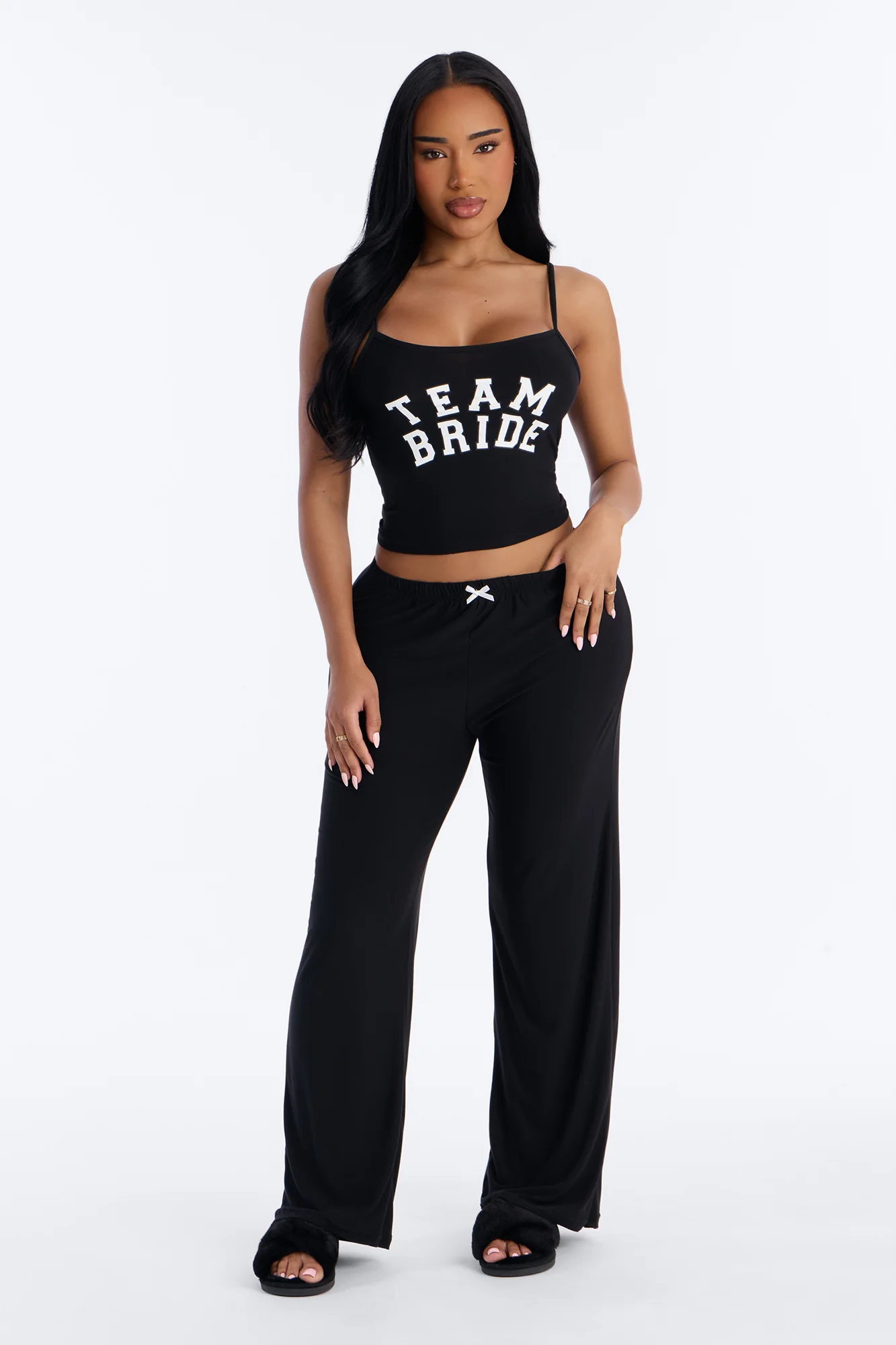 Team Bride Boarding PJ Set - Black