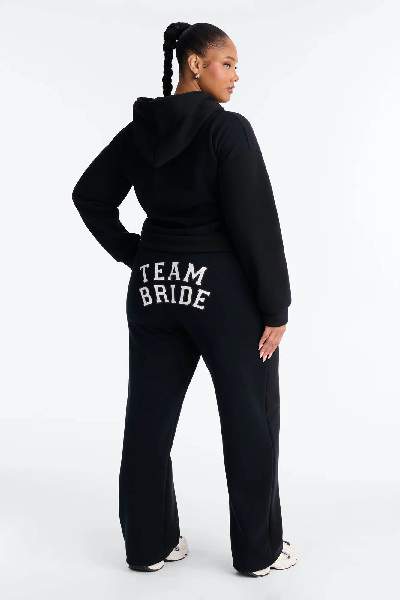 Team Bride PJ Hoodie & Sweatpant Set - Black - Image 8