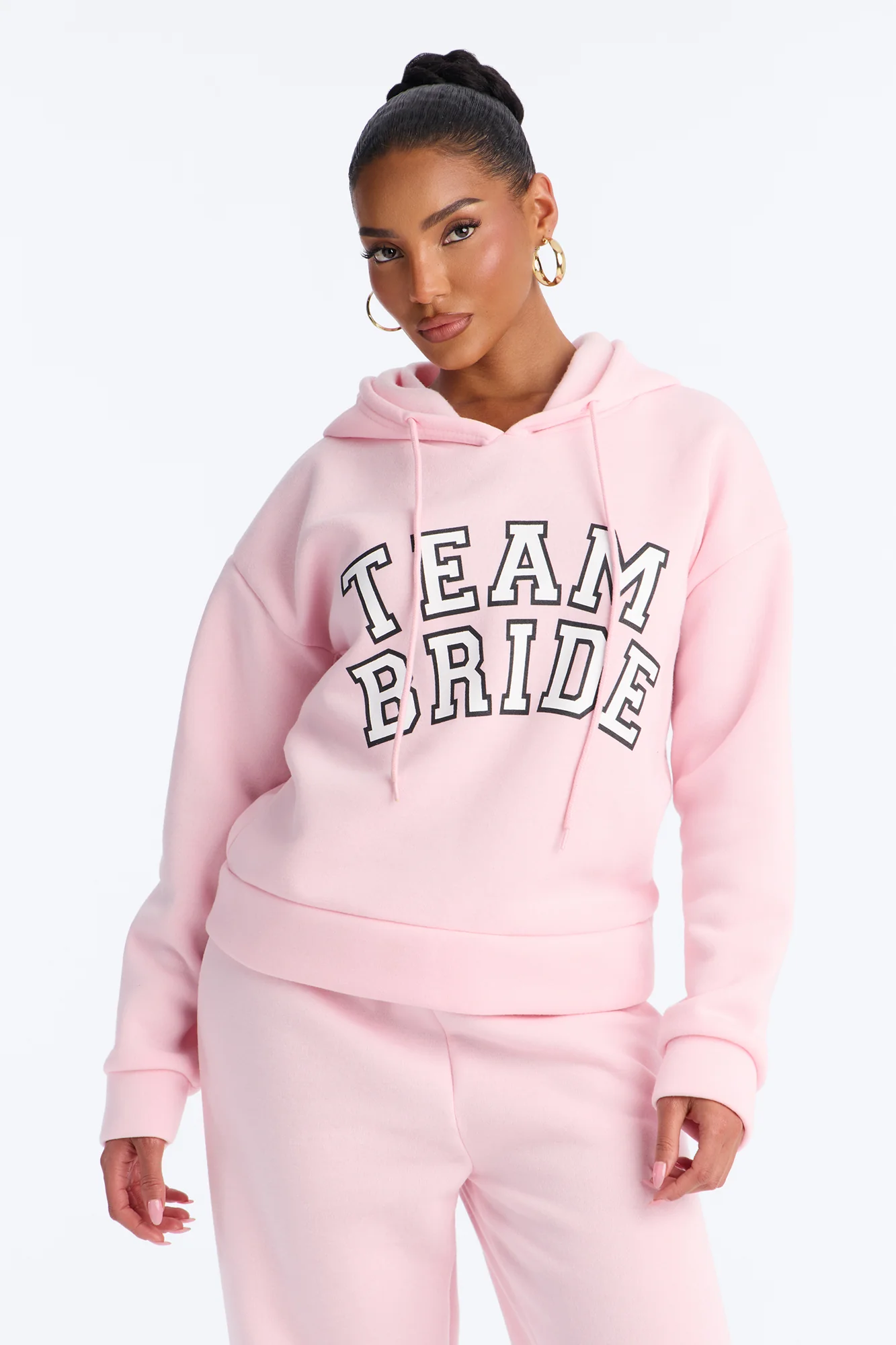 Team Bride PJ Hoodie & Sweatpant Set - Pink - Image 2