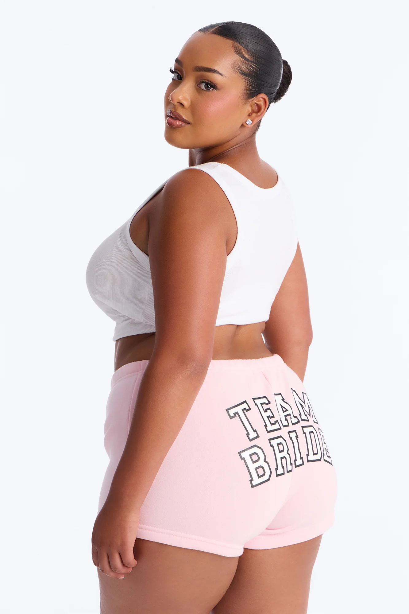 Team Bride Sweatshort - Pink/combo - Image 7