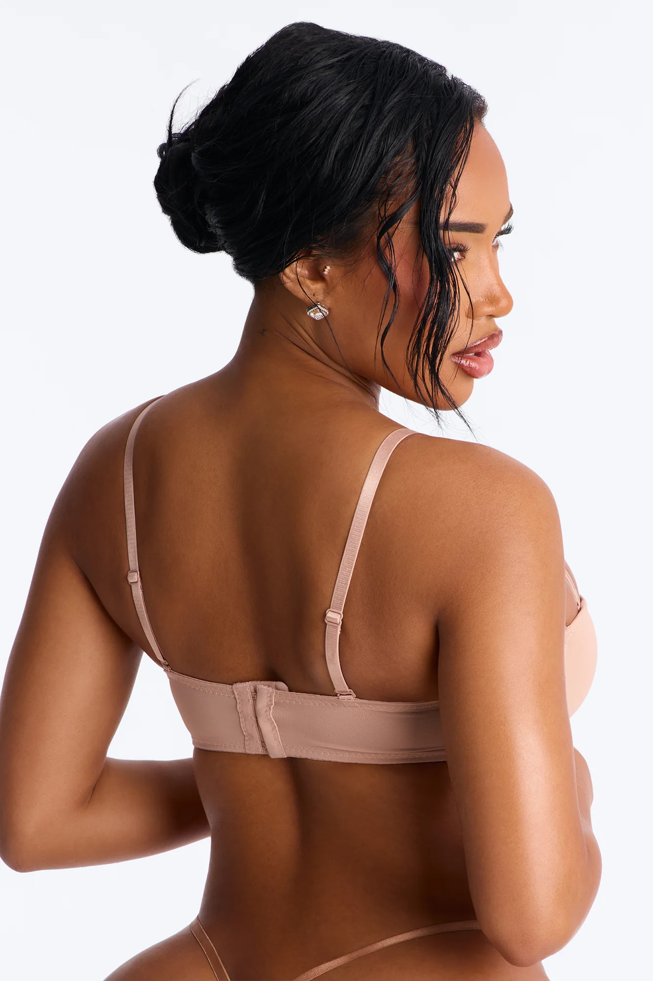 Tease Up Microfiber Lightly Lined Lace Balconette Bra - Rose - Image 3