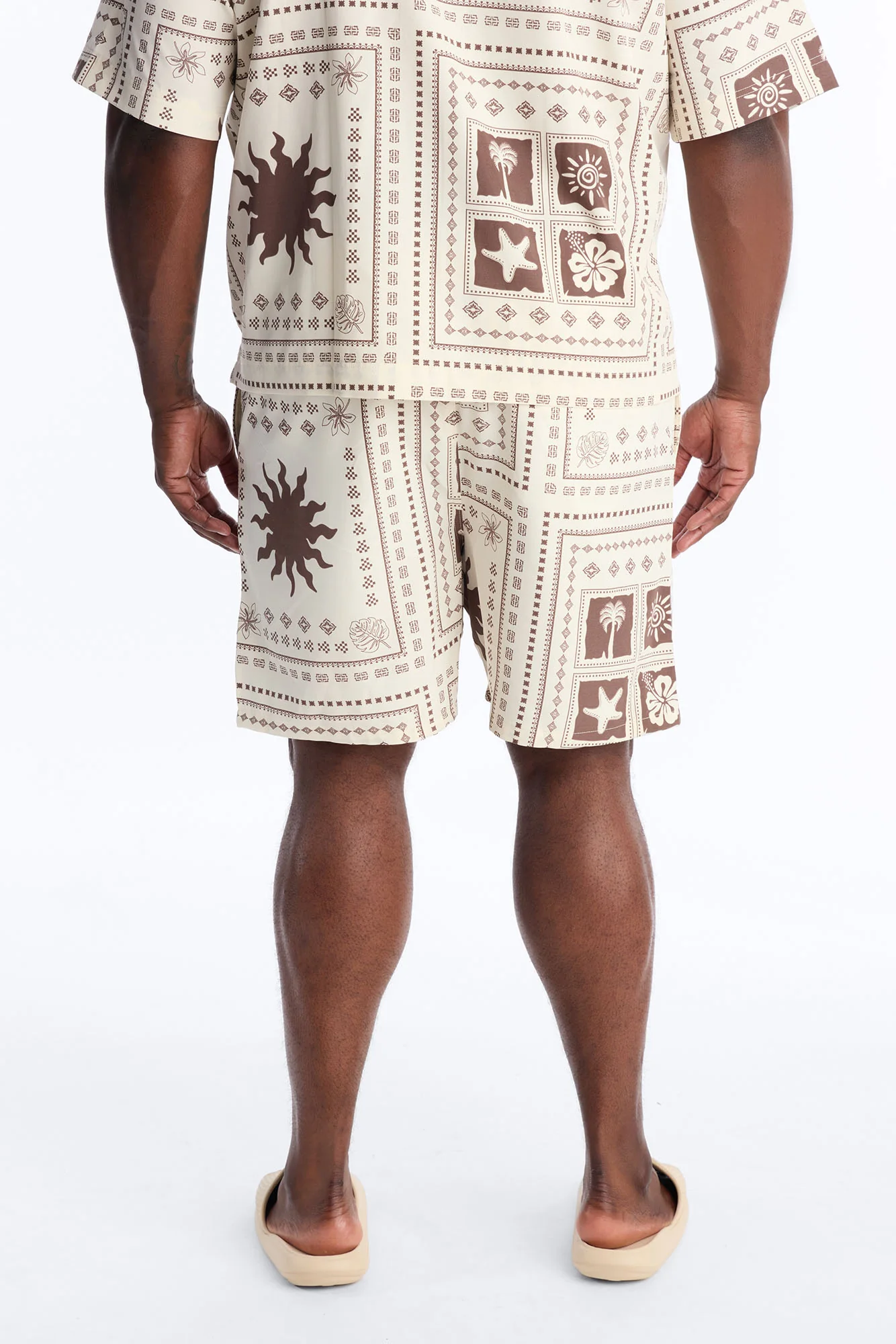 Terra Mosaic Swim Trunk 7″ - Brown - Image 10
