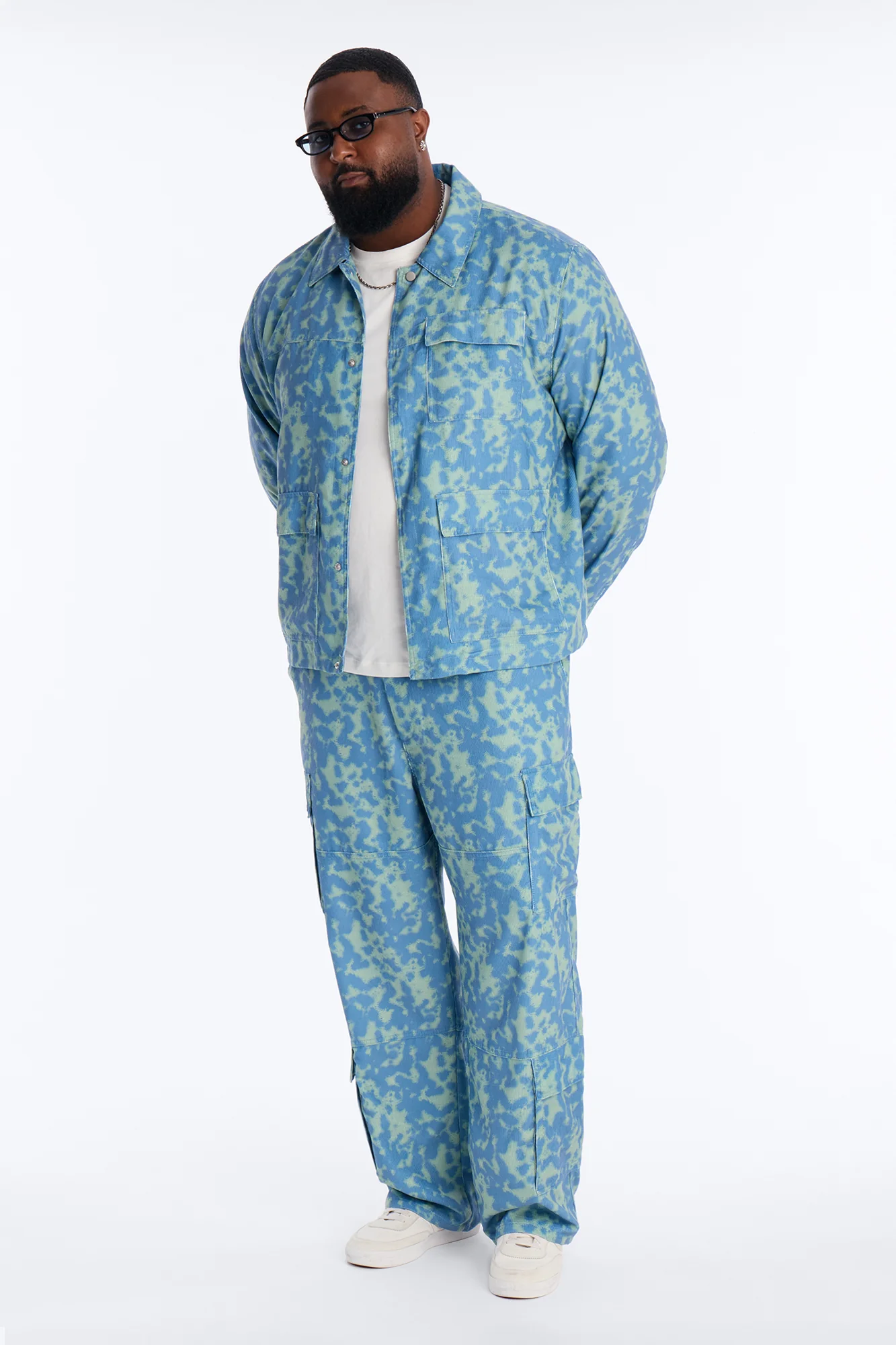 Terrain Drip Textured Chore Jacket - Blue - Image 6
