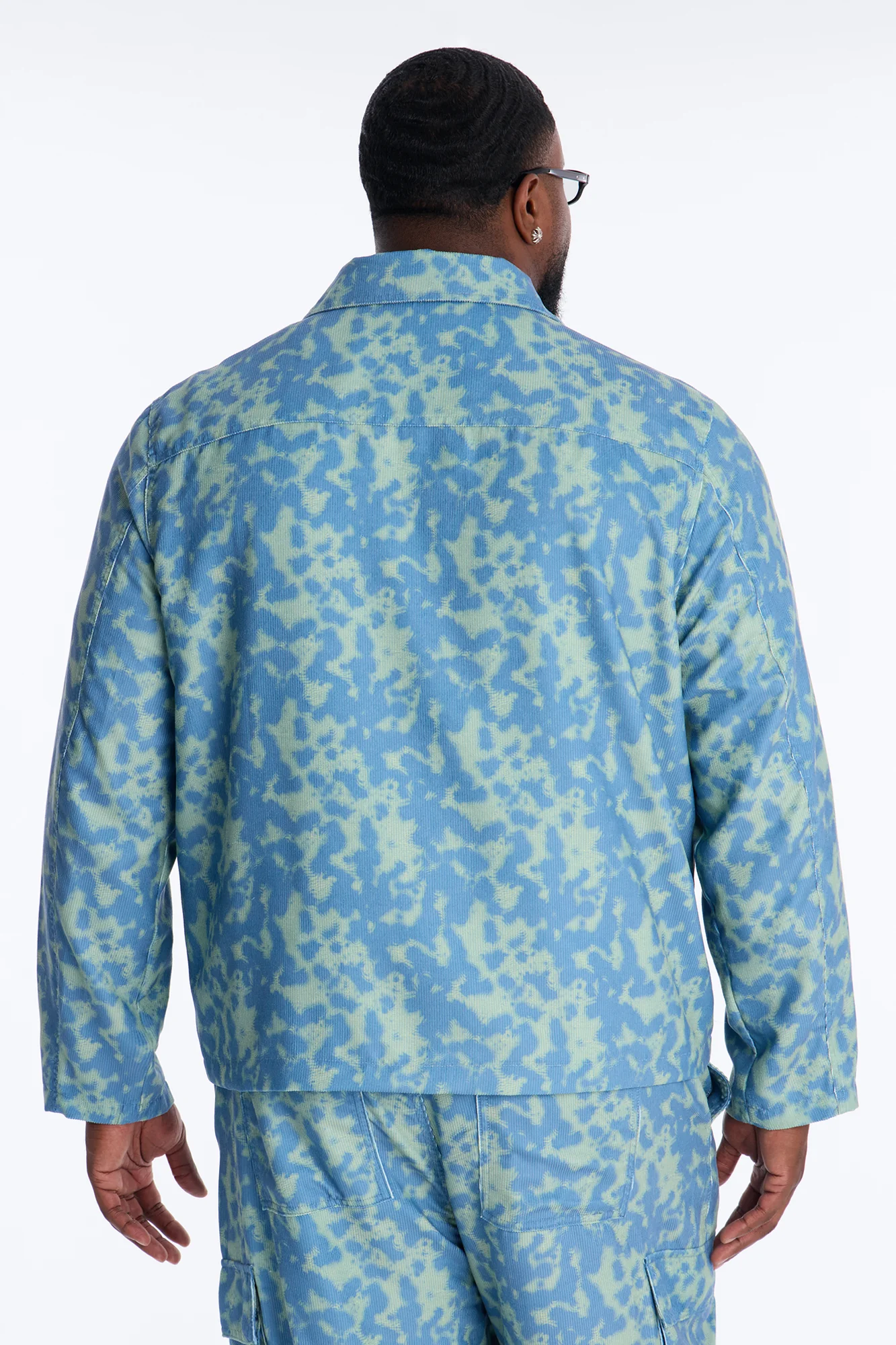 Terrain Drip Textured Chore Jacket - Blue - Image 8