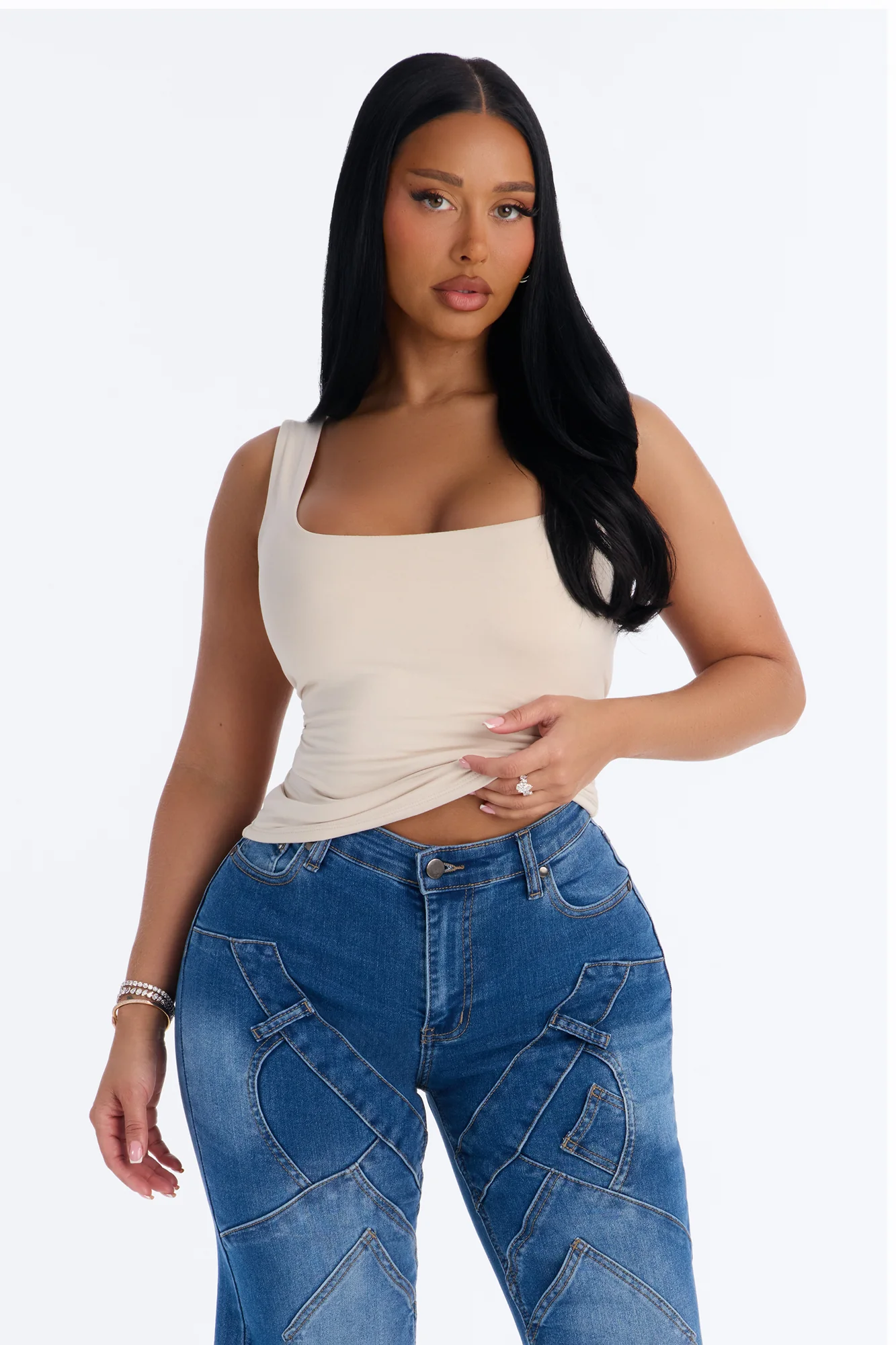Thalia Tank Top - Stone