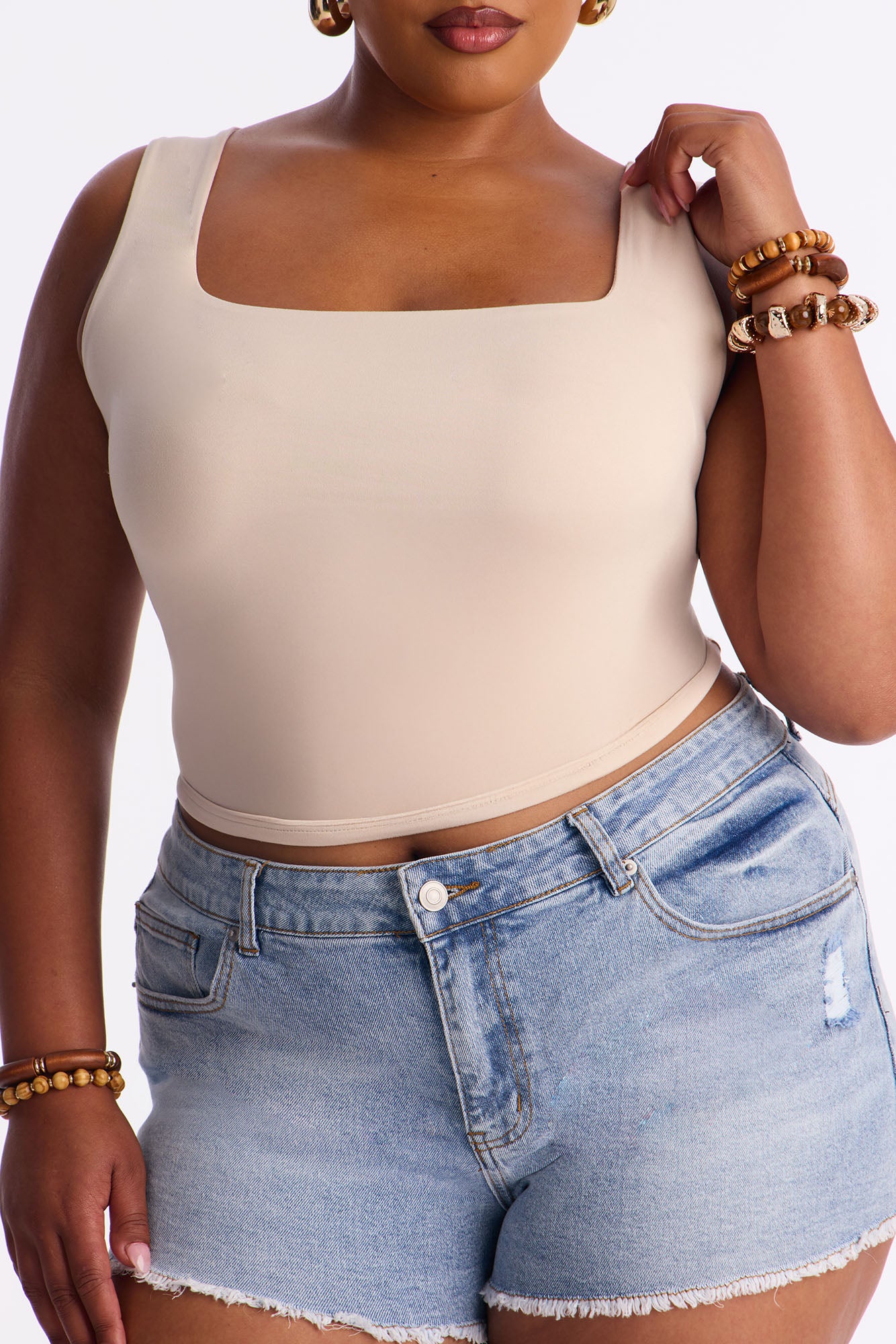 Thalia Tank Top - Stone - Image 6