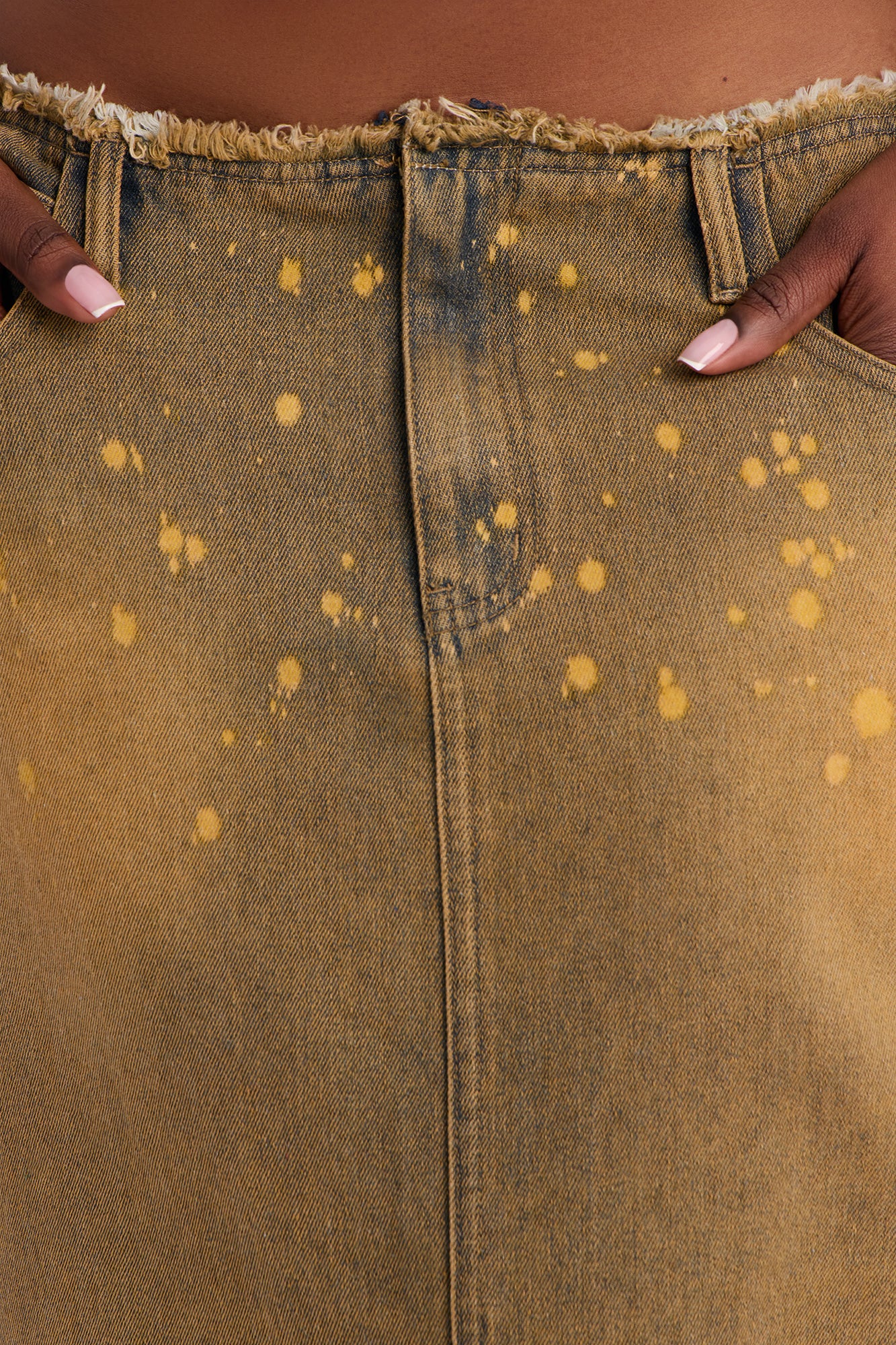 The Baddest Around Vintage Wash Denim Maxi Skirt - Vintage Wash - Image 7