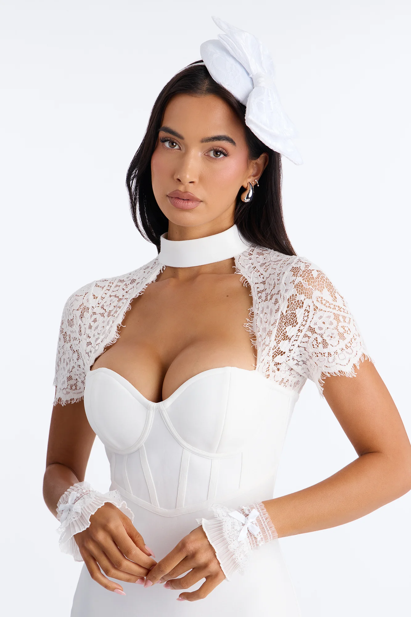 The Bow Moment Fascinator - Ivory - Image 2