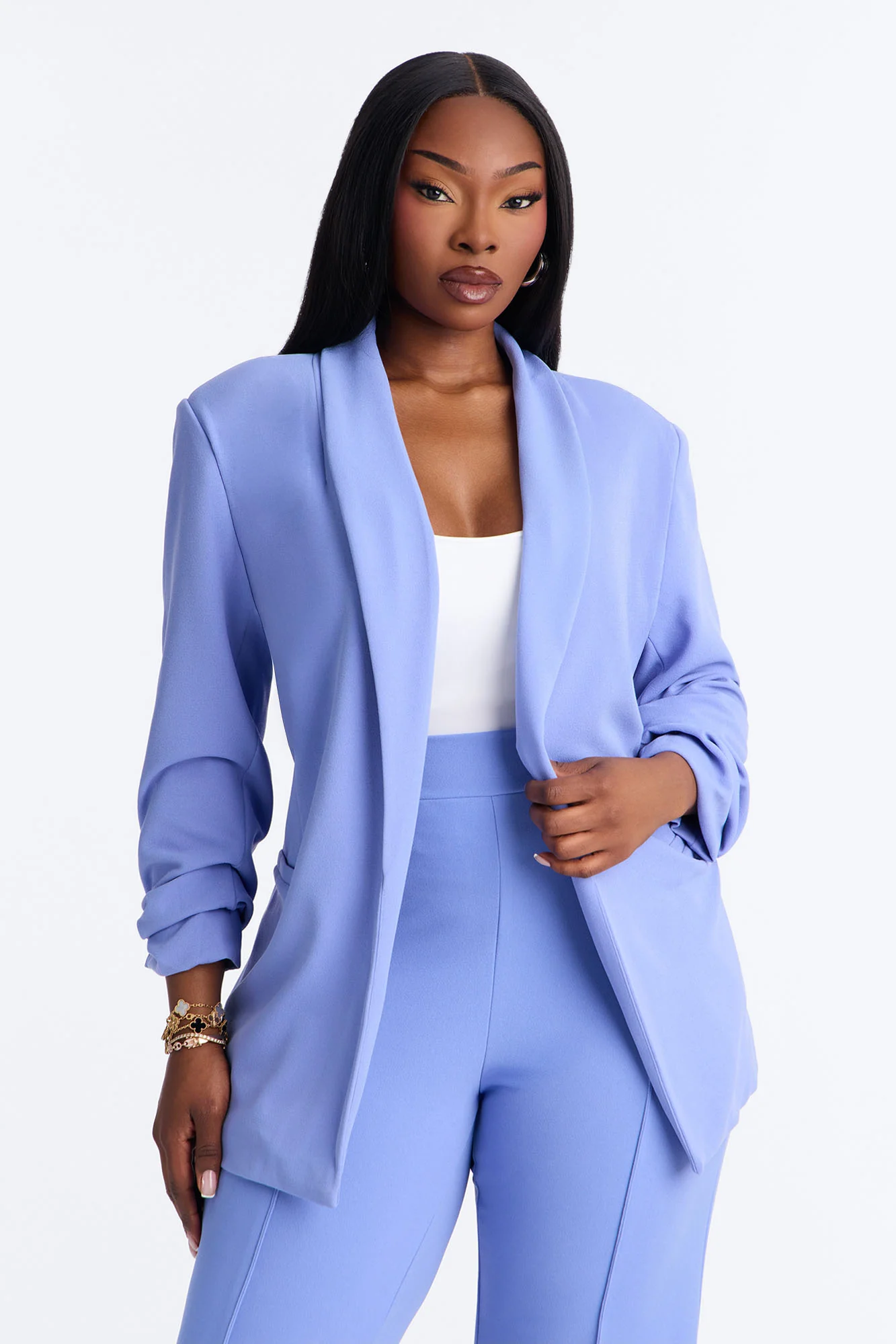 The Celine Blazer - Periwinkle - Image 5