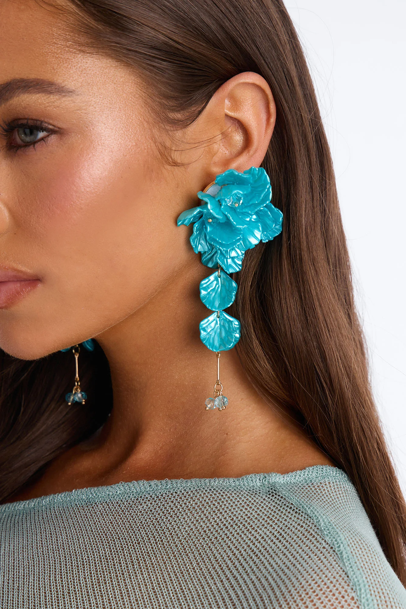 The Dreamiest Bouquet Earrings - Blue - Image 2