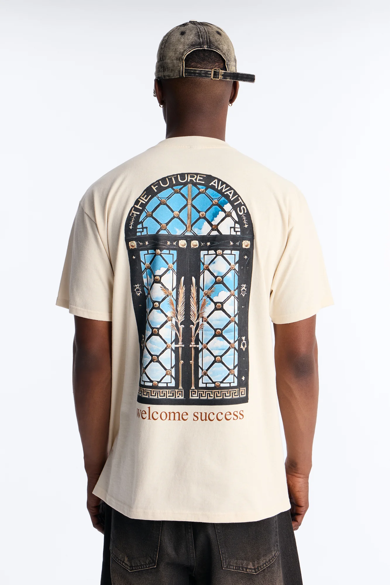 The Future Awaits Oversized Short Sleeve Tee - Cream