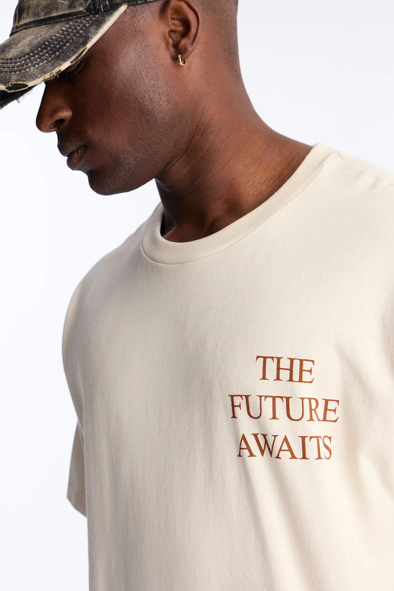 The Future Awaits Oversized Short Sleeve Tee - Cream - Image 3