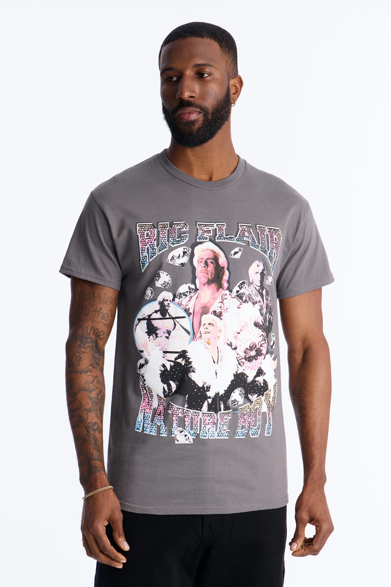 The Nature Boy Ric Flair Short Sleeve Tee - Charcoal