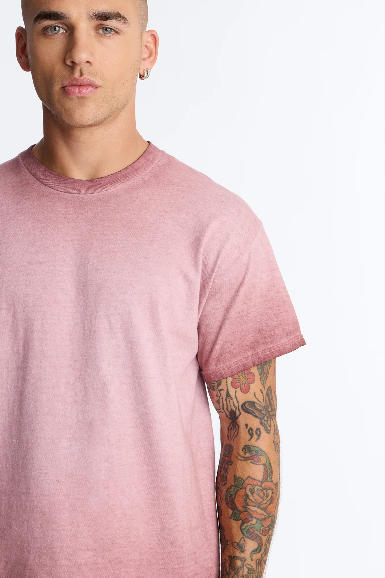 The Oil Wash Oversized Tee - Washed Mauve - Image 3