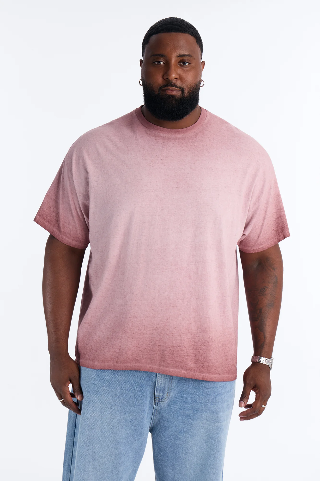 The Oil Wash Oversized Tee - Washed Mauve - Image 5