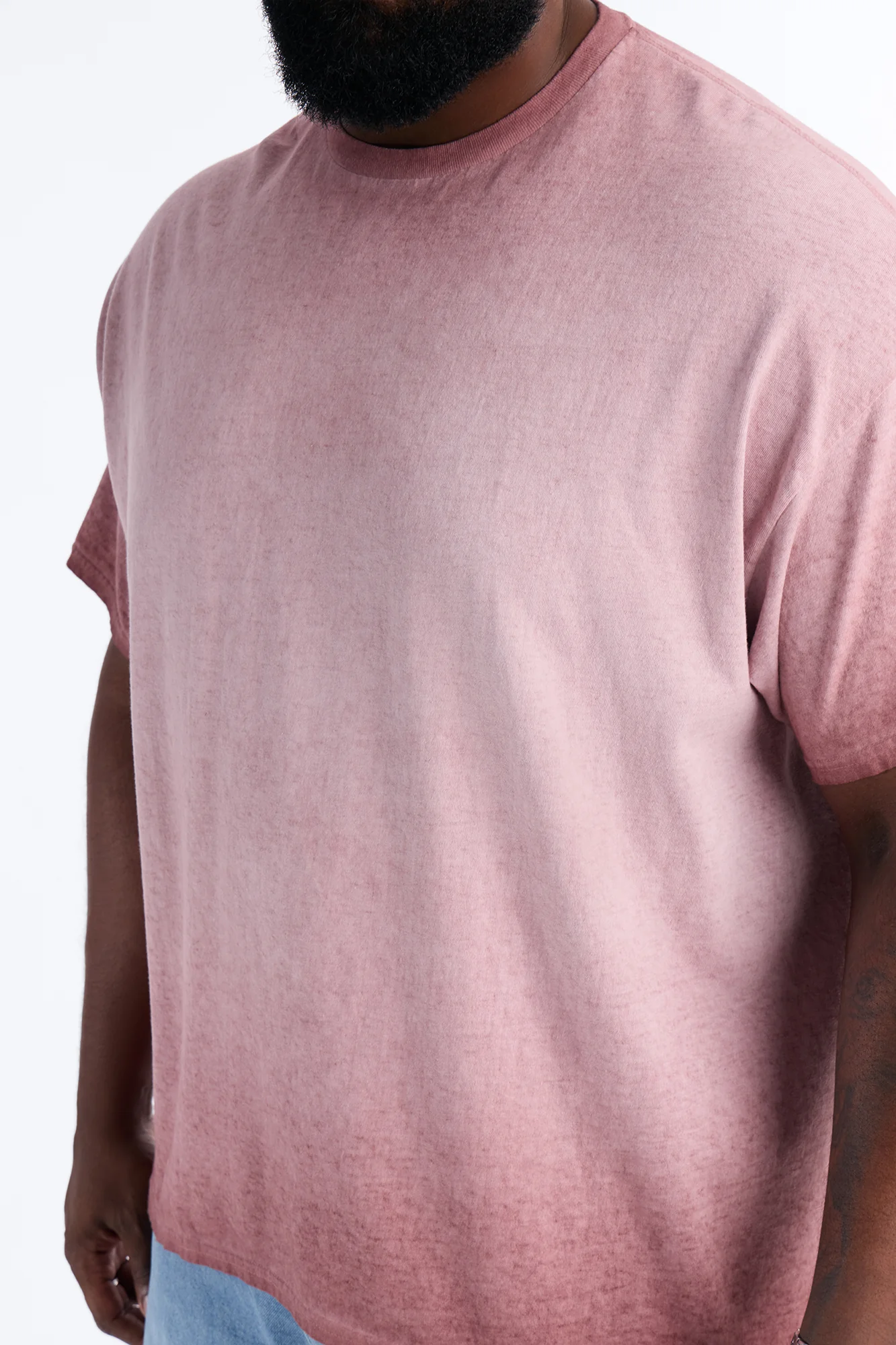 The Oil Wash Oversized Tee - Washed Mauve - Image 7