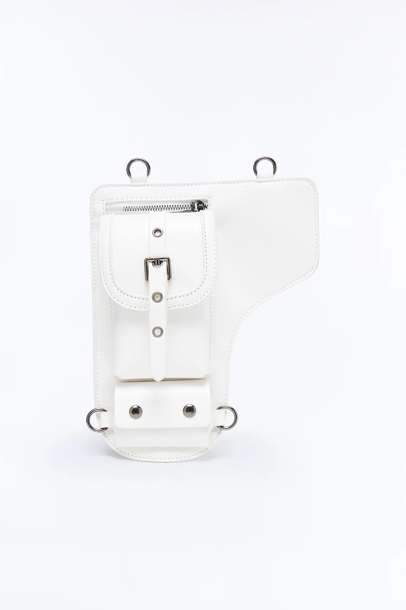 The Outlaw Faux Leather Belt Bag - Ivory