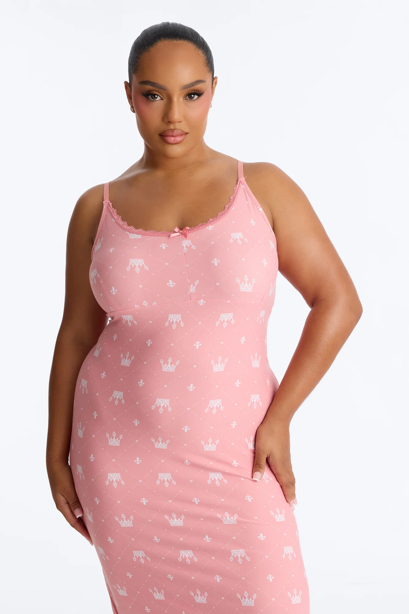 The Queen Is Sleeping PJ Nightgown - Pink - Image 5