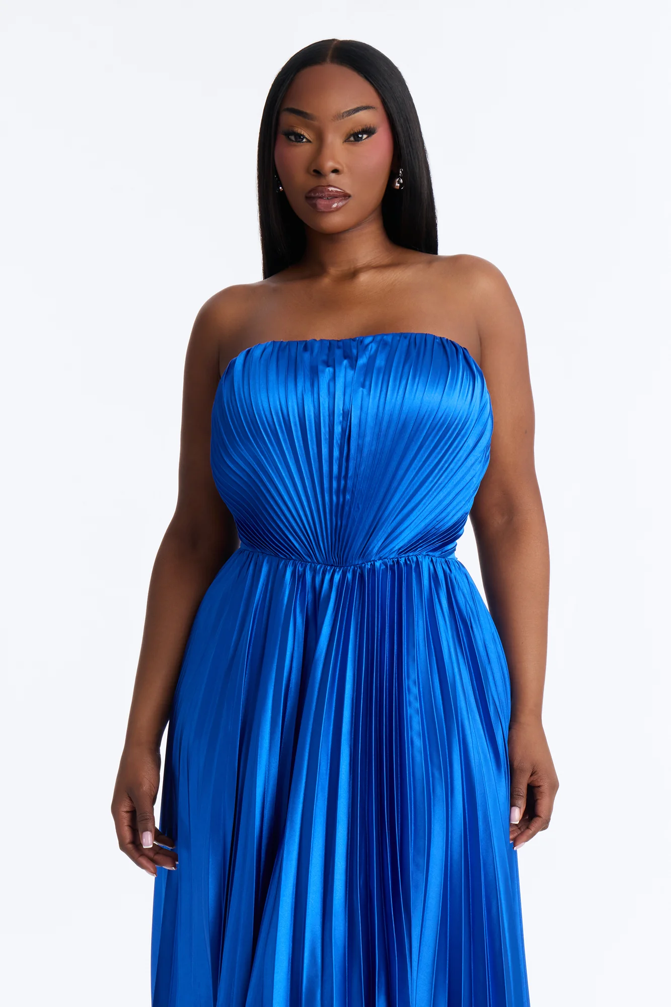 The Royal Babe Pleated Gown - Royal - Image 2