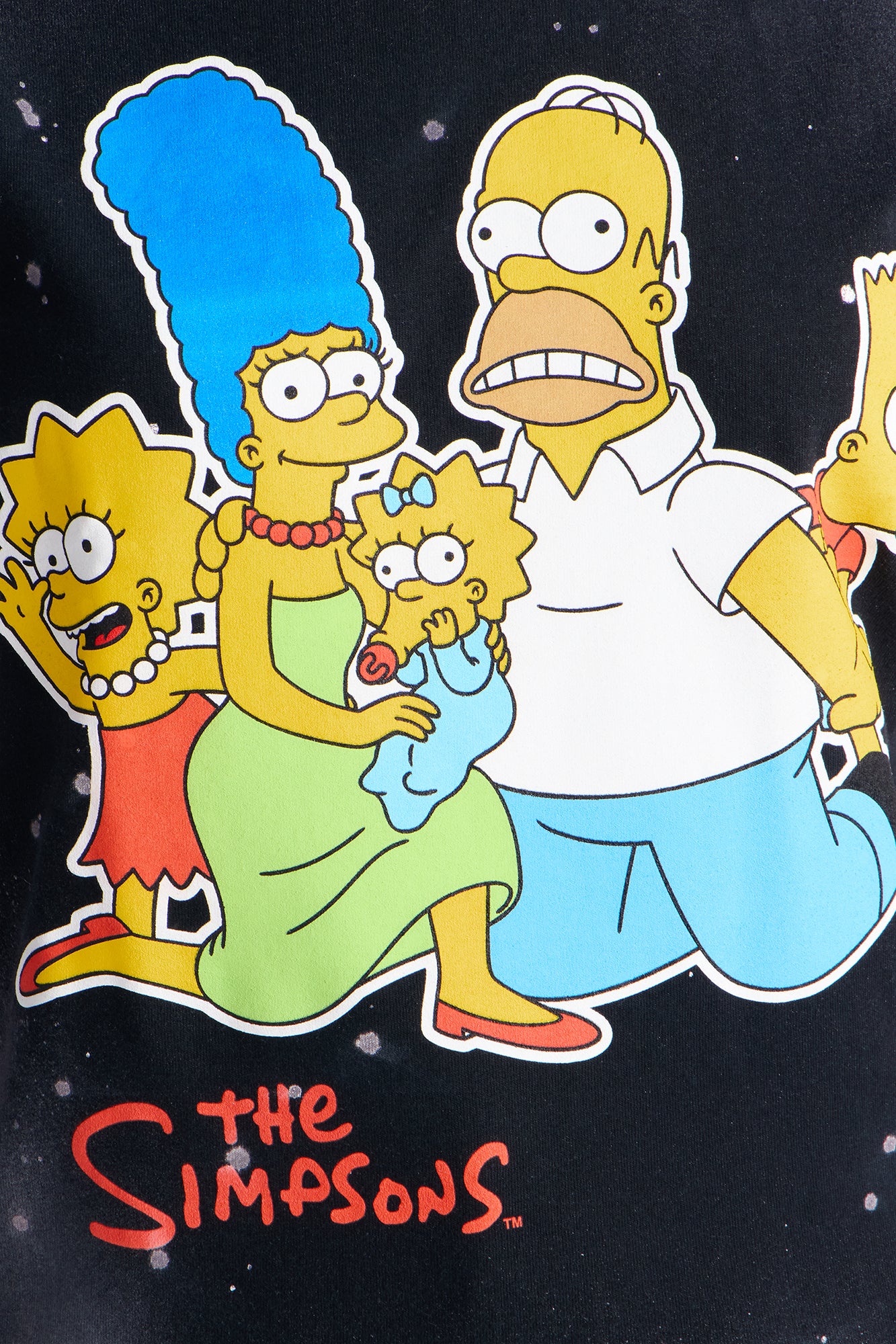 The Simpsons Paint Splatter Tee - Black Wash - Image 3
