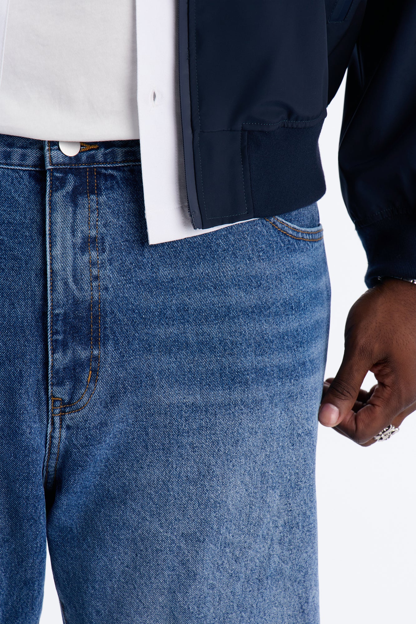 The Staple Baggy Jean - Medium Blue Wash - Image 7