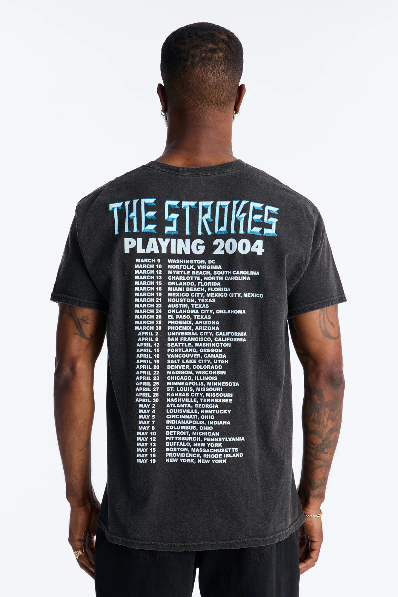 The Strokes Tour 2004 Short Sleeve Tee - Black - Image 4