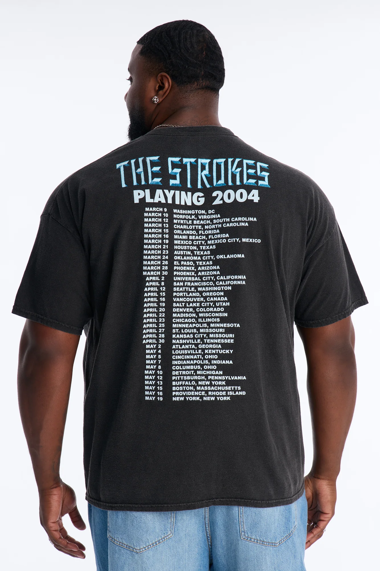 The Strokes Tour 2004 Short Sleeve Tee - Black - Image 8
