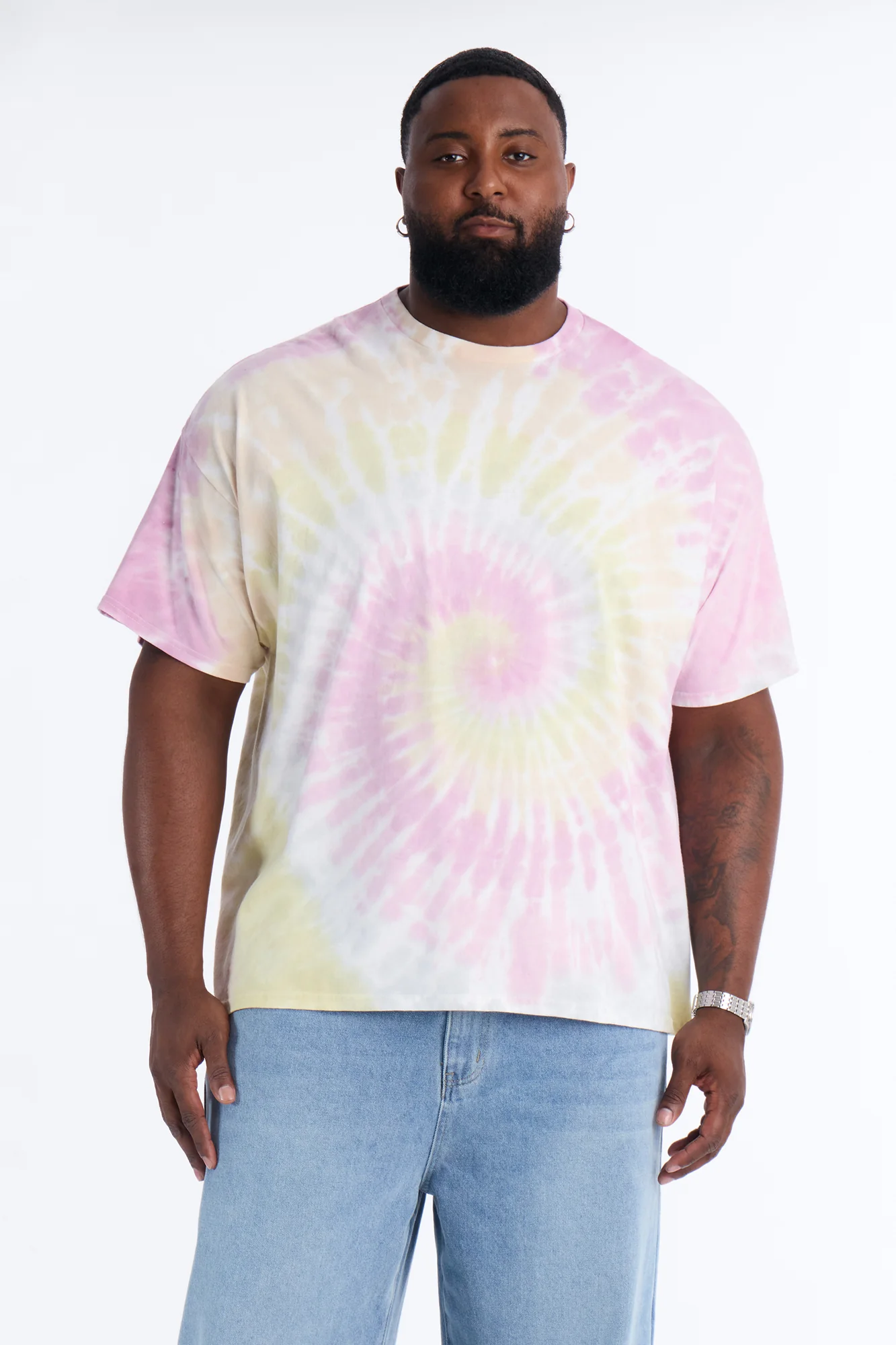 The Swirl Tie Dye Oversized Tee - Multi Color - Image 5