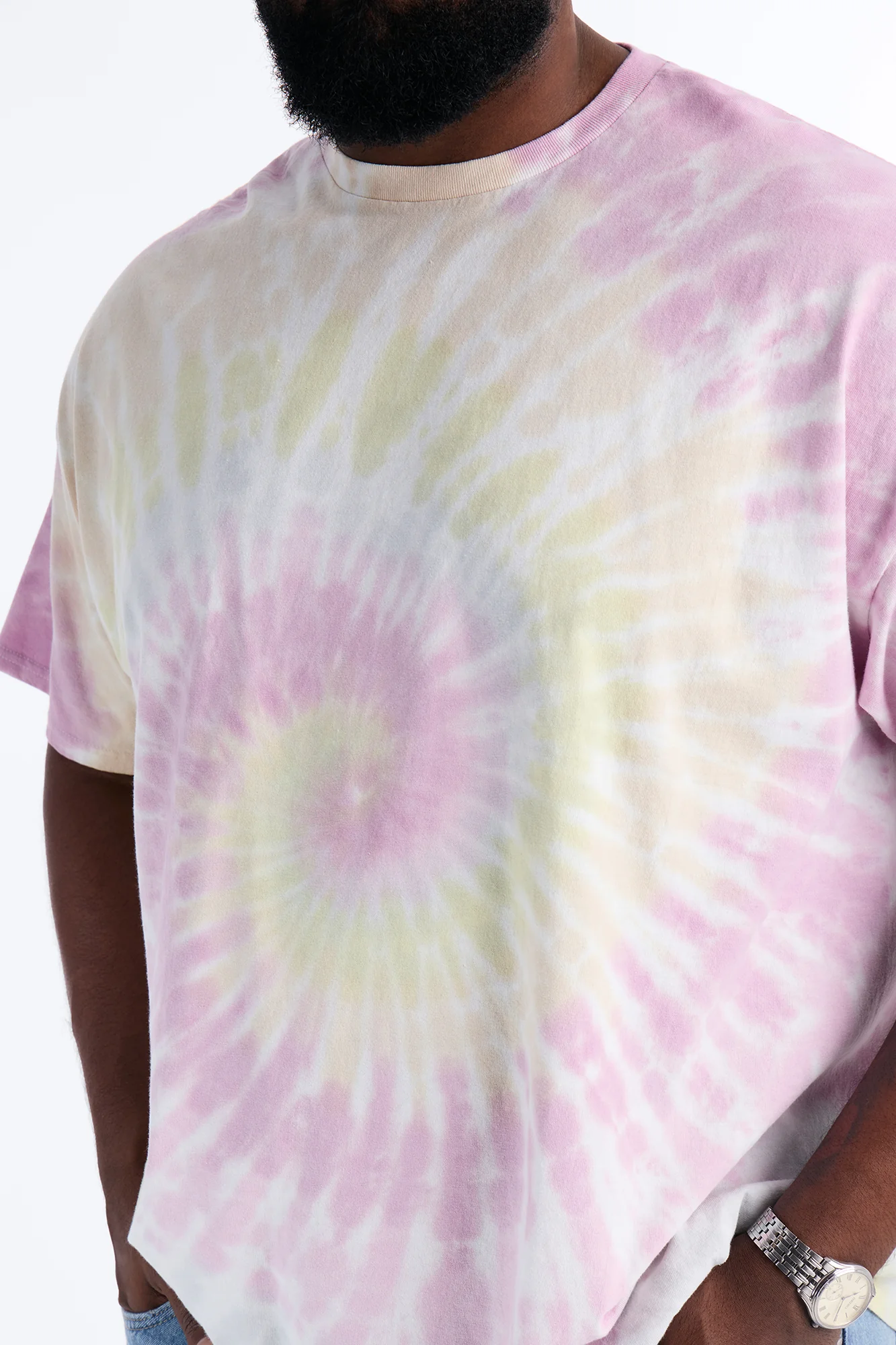 The Swirl Tie Dye Oversized Tee - Multi Color - Image 7