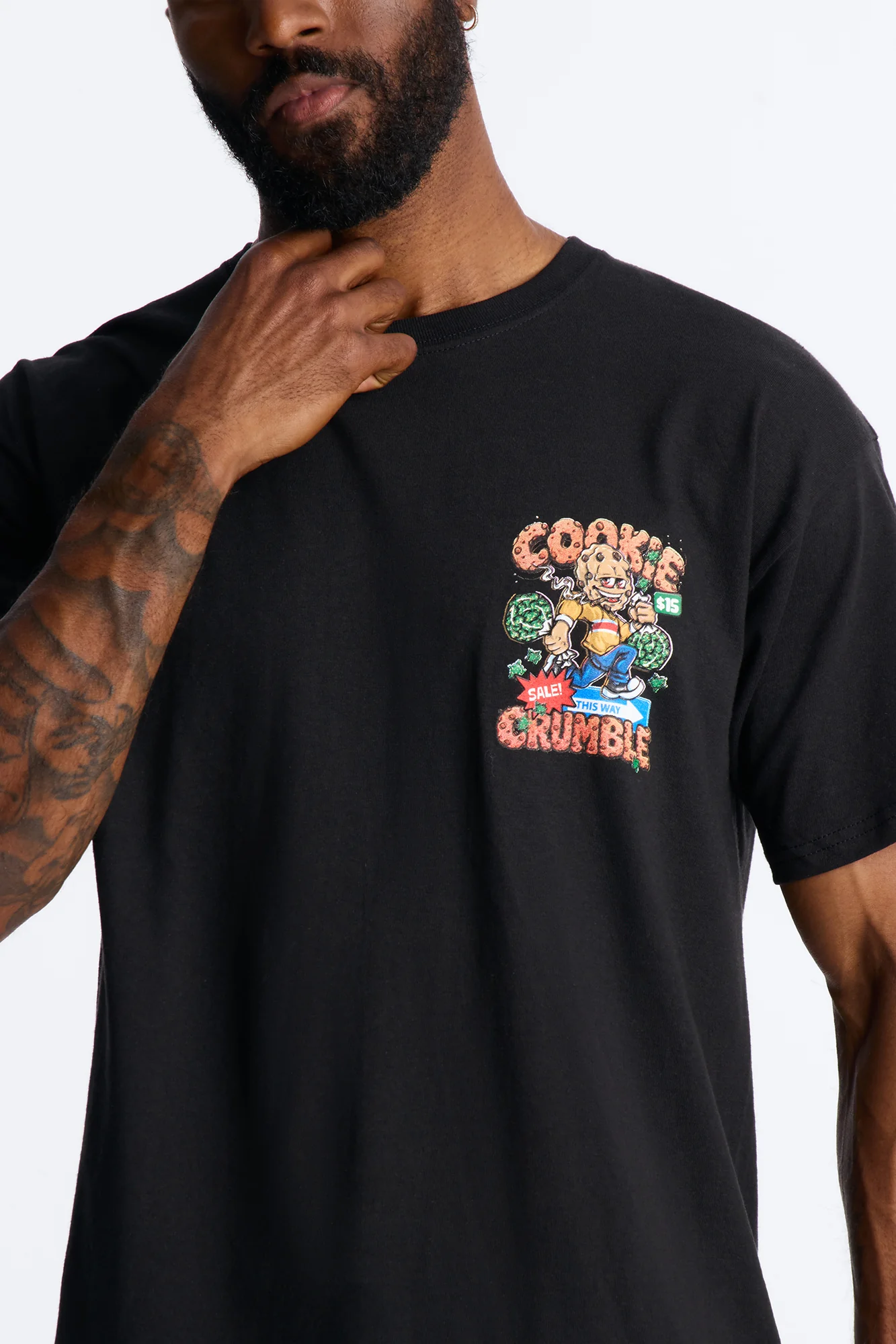 This Way Cookie Crumble Short Sleeve Tee - Black - Image 3
