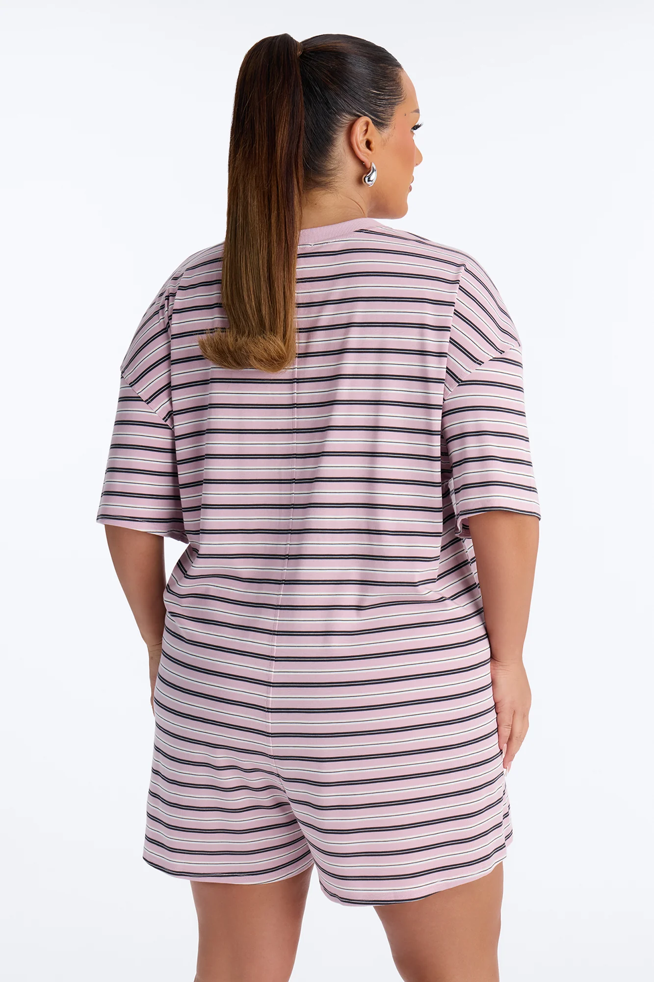 Throw Her On Striped Romper - Pink - Image 6