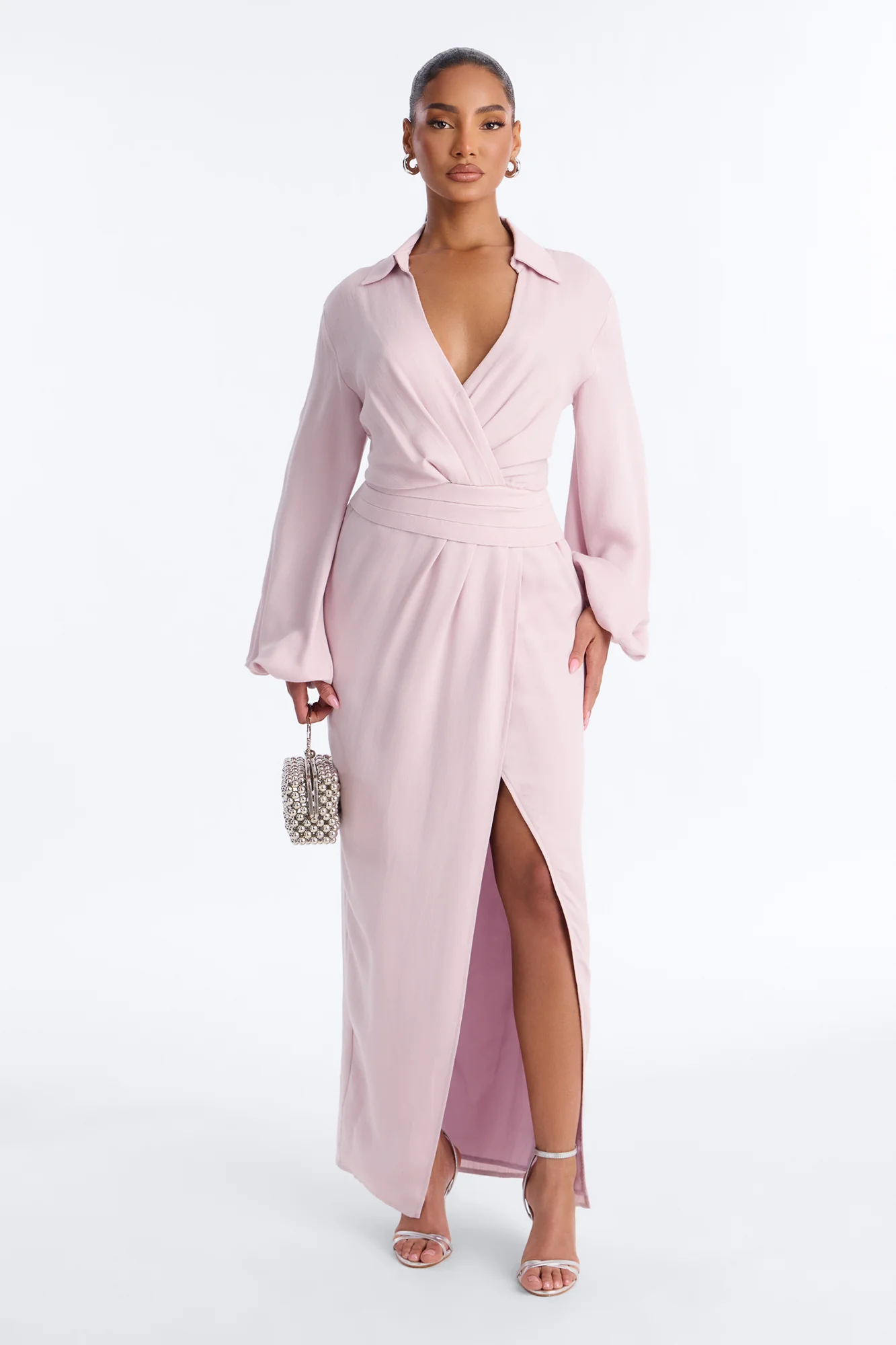 Tiana Shirt Maxi Dress - Lavender