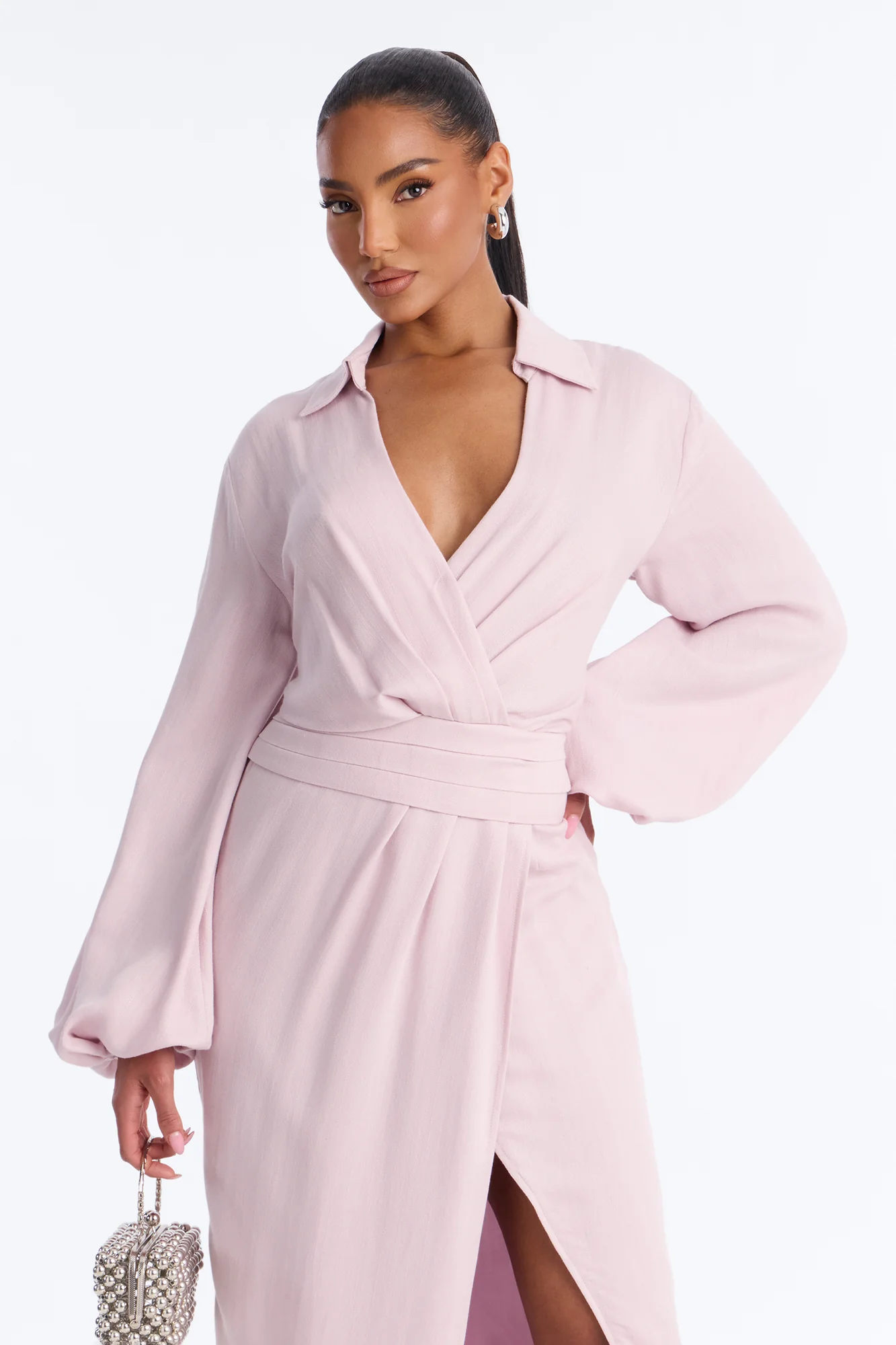 Tiana Shirt Maxi Dress - Lavender - Image 2