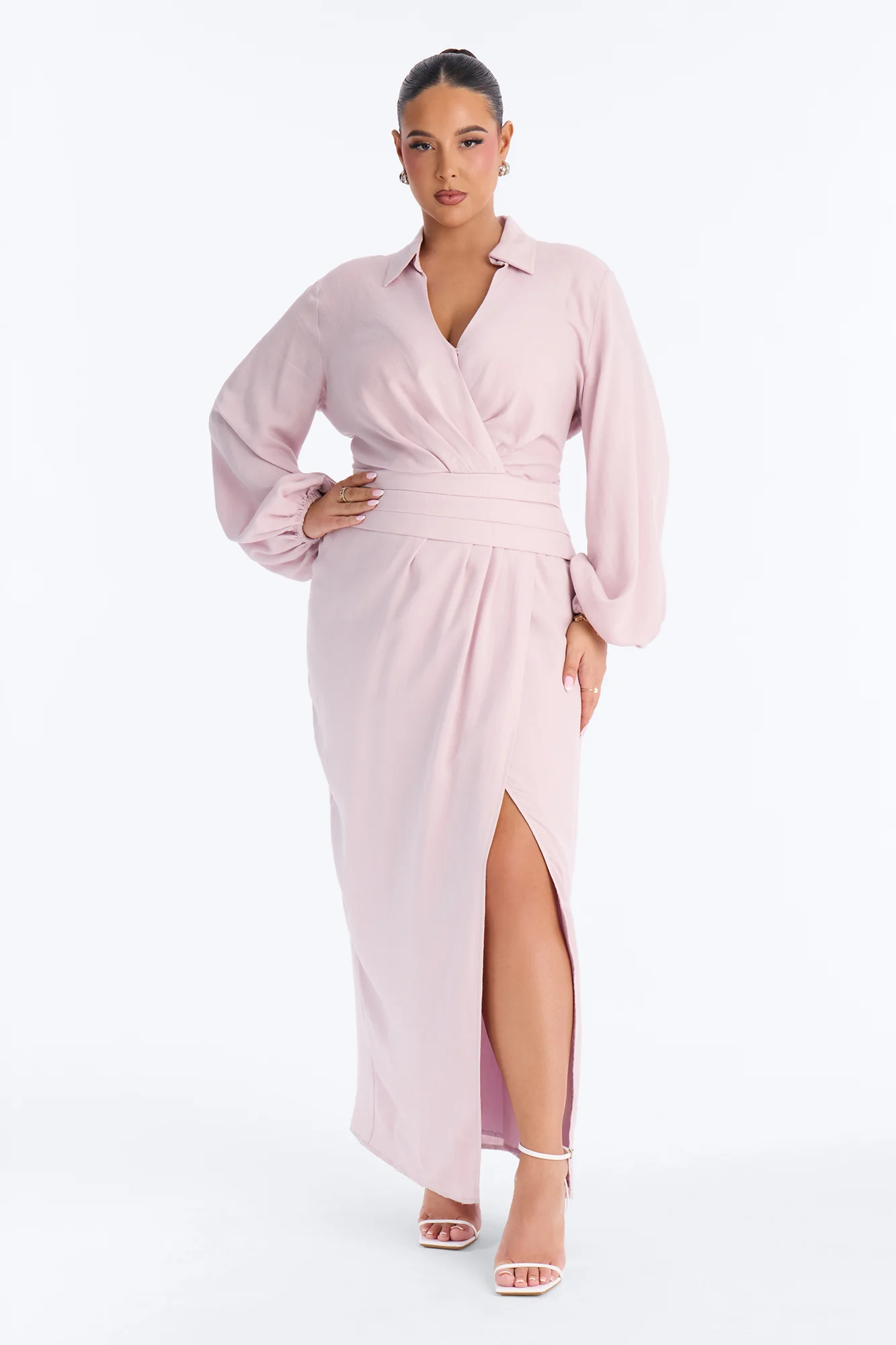 Tiana Shirt Maxi Dress - Lavender - Image 4