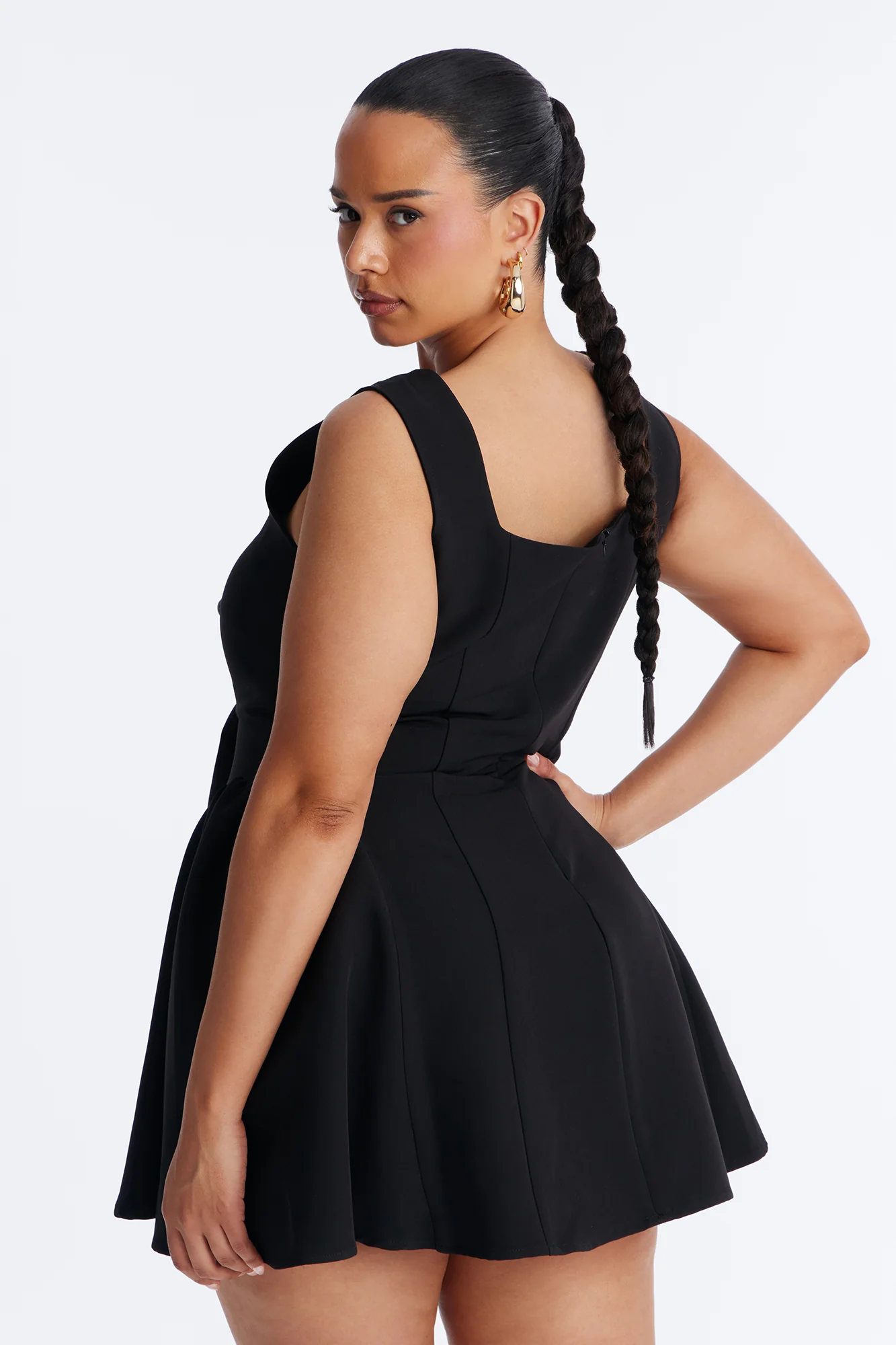 Tiana Sleeveless Mini Dress - Black - Image 7