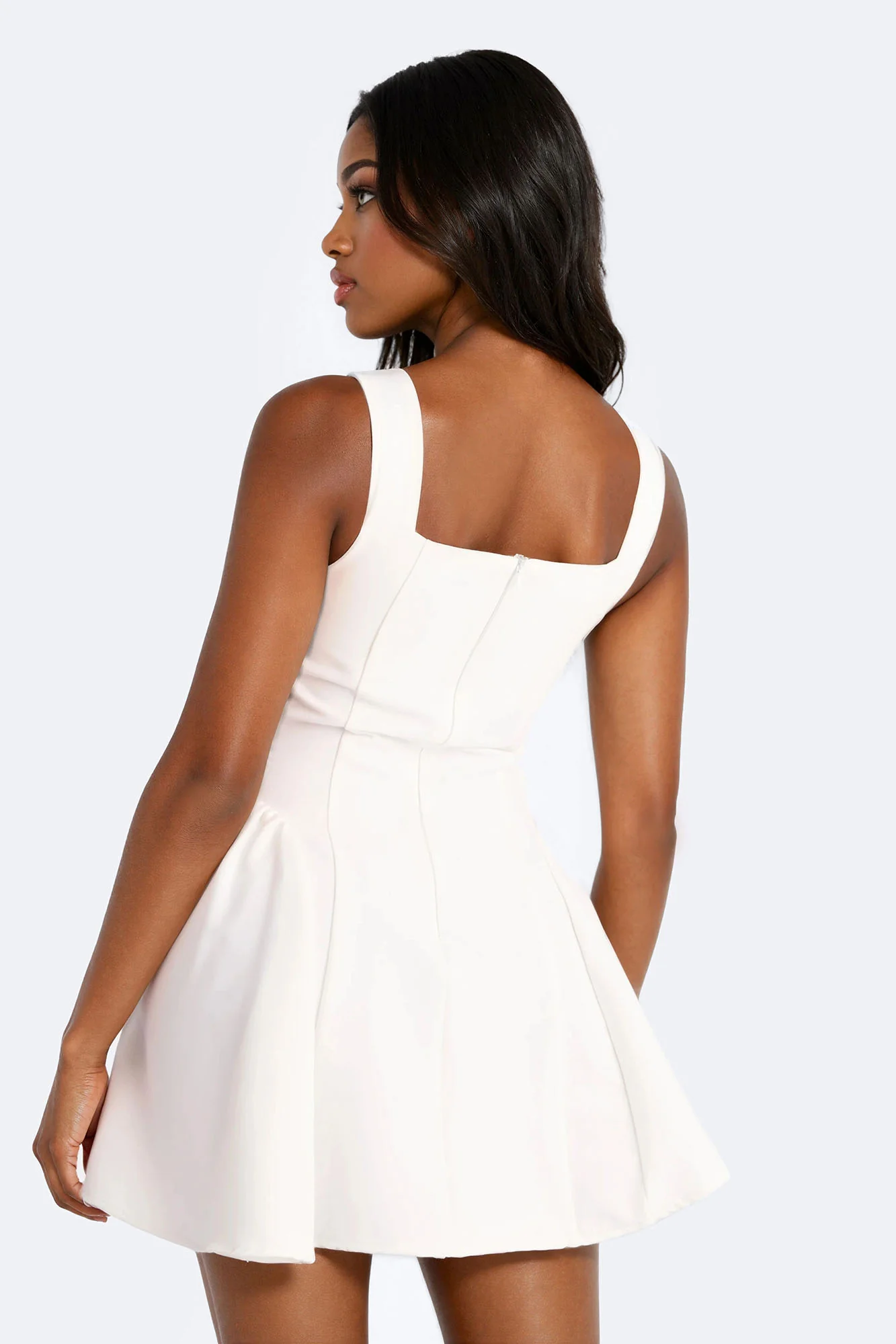 Tiana Sleeveless Mini Dress - White - Image 4