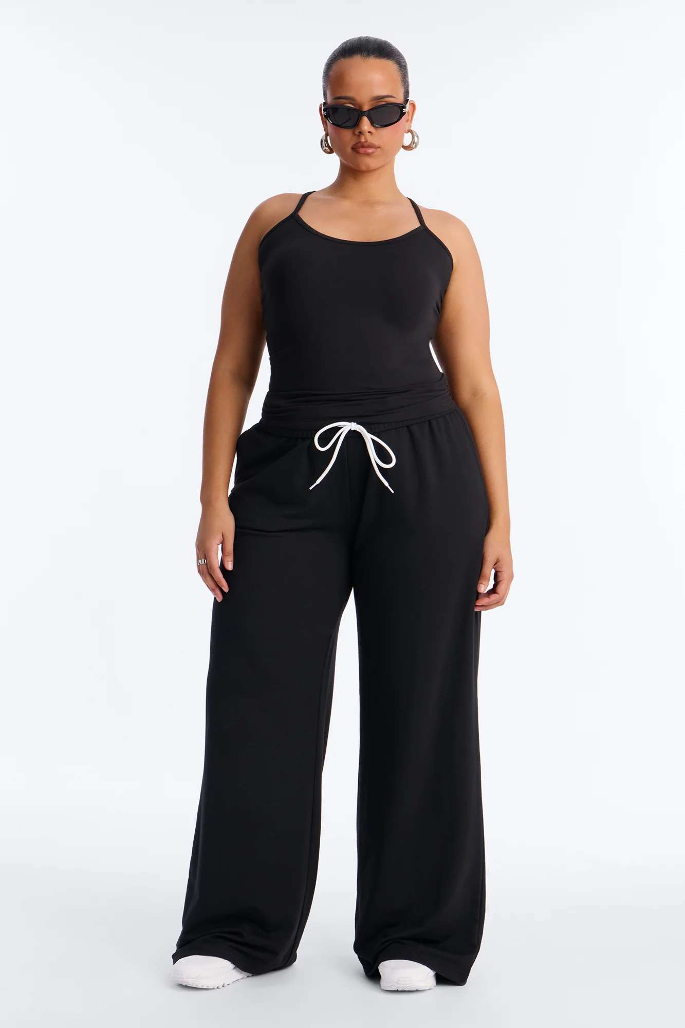 Tiana Wide Leg Pant Set - Black - Image 5
