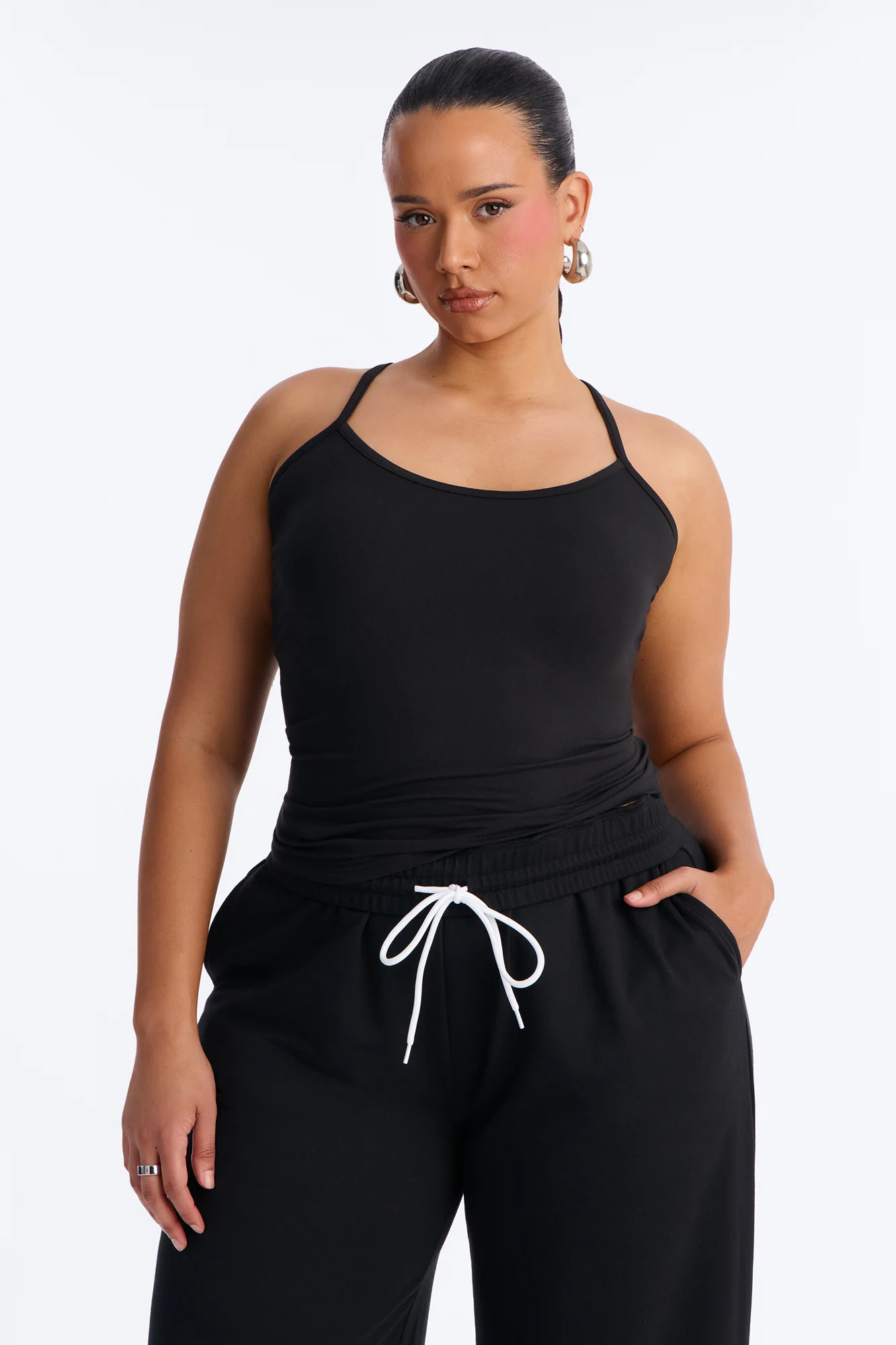 Tiana Wide Leg Pant Set - Black - Image 6