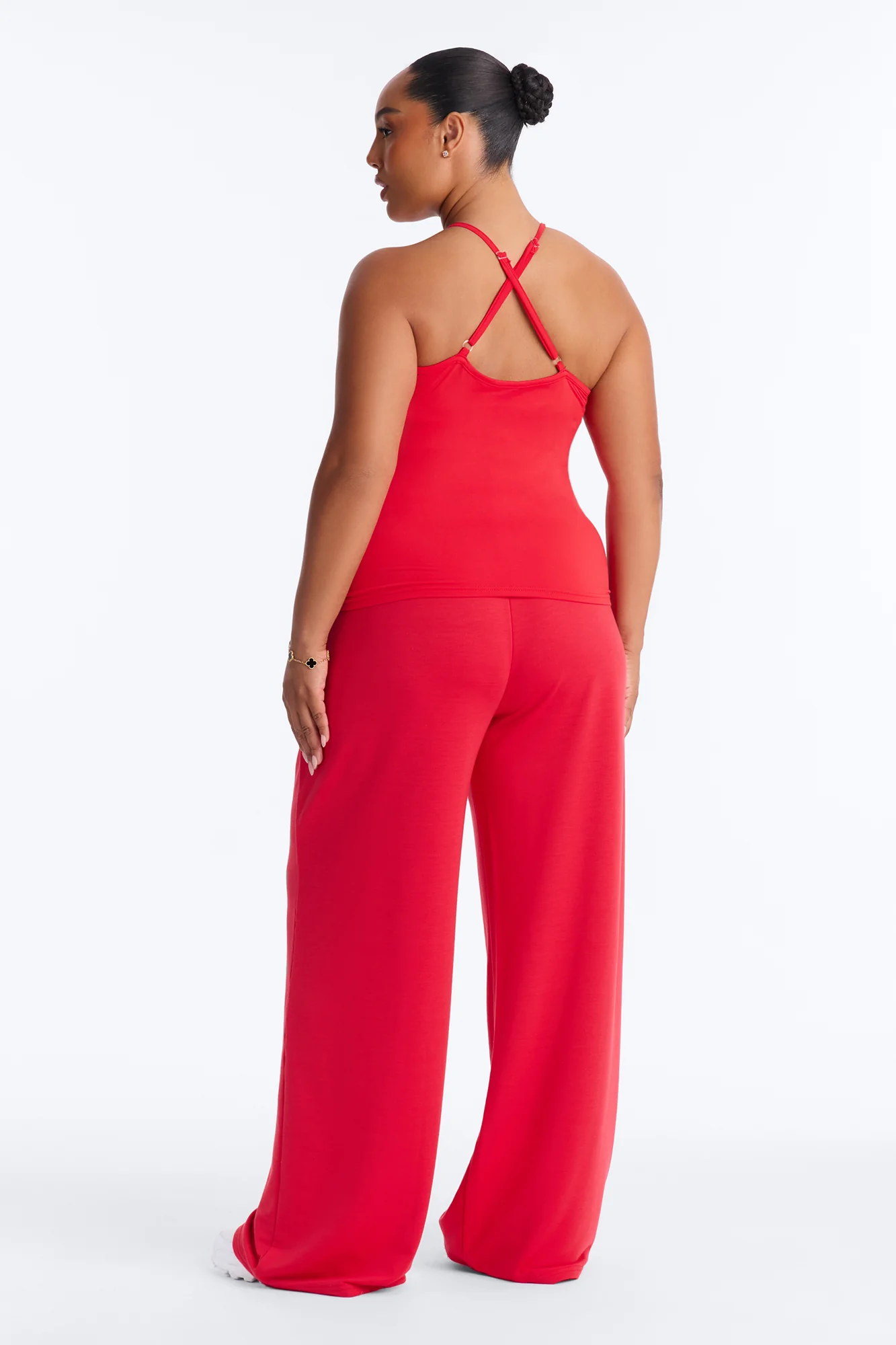 Tiana Wide Leg Pant Set - Red - Image 8