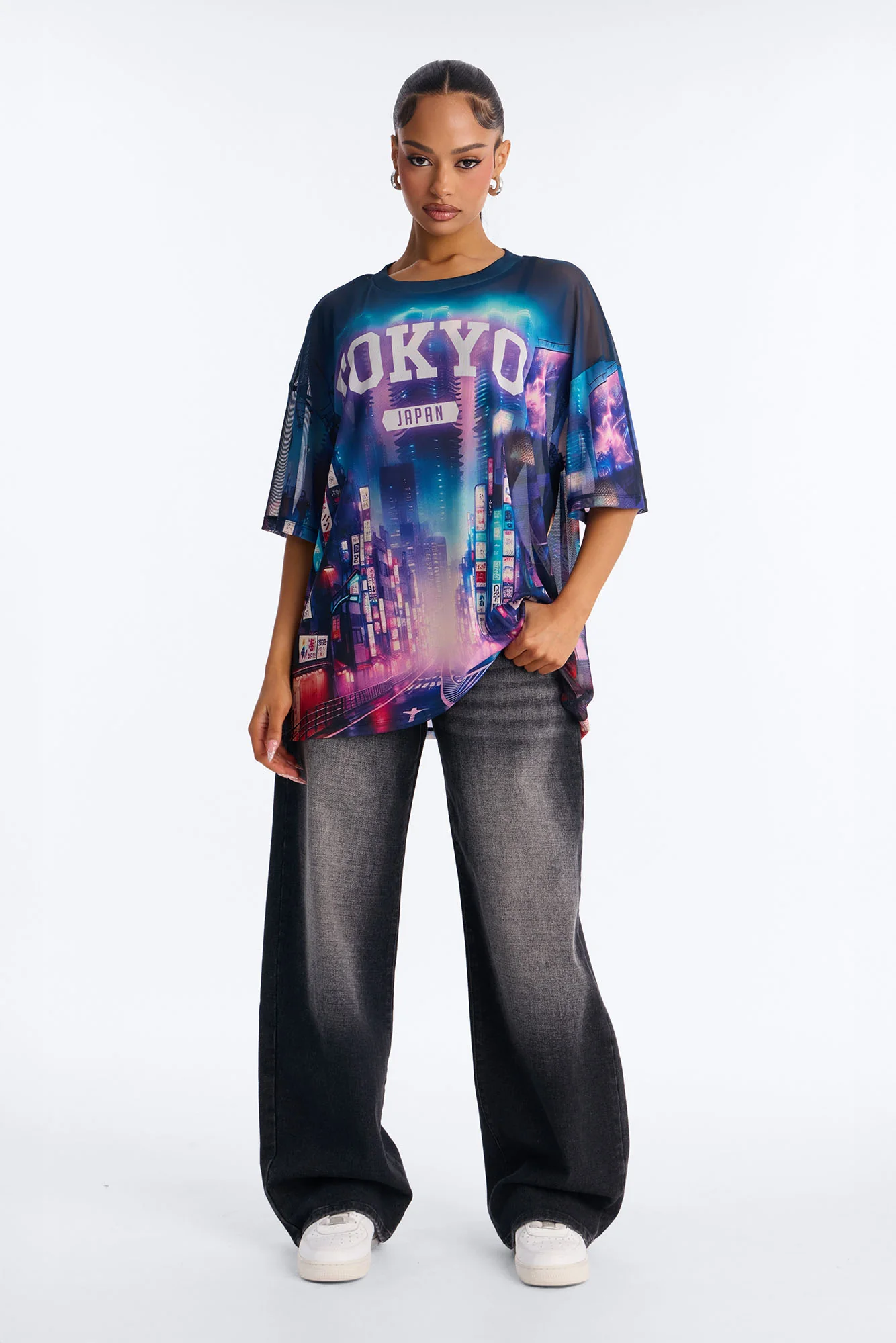Tokyo Japan Mesh Tee - Navy/combo - Image 2