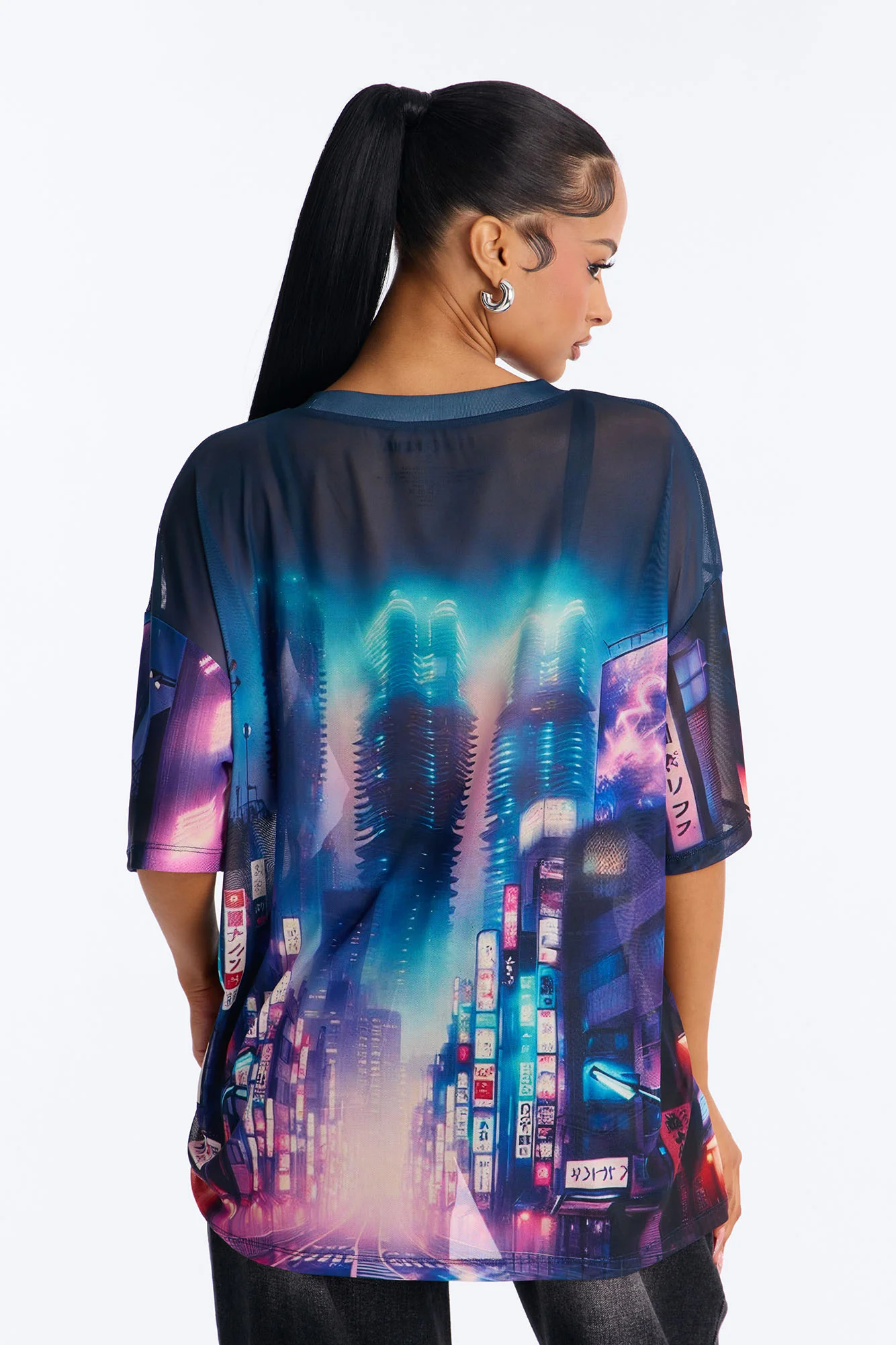 Tokyo Japan Mesh Tee - Navy/combo - Image 4