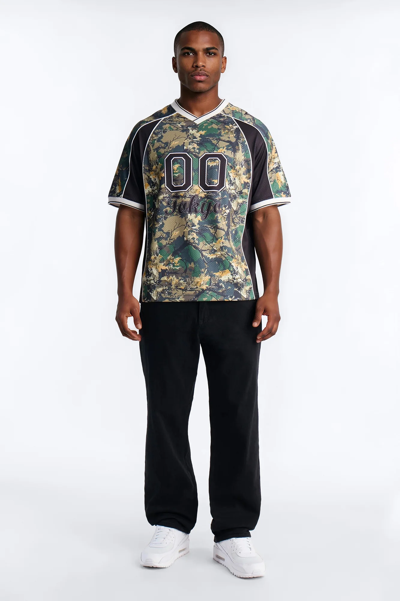 Tokyo V Neck Soccer Jersey - Camouflage - Image 2