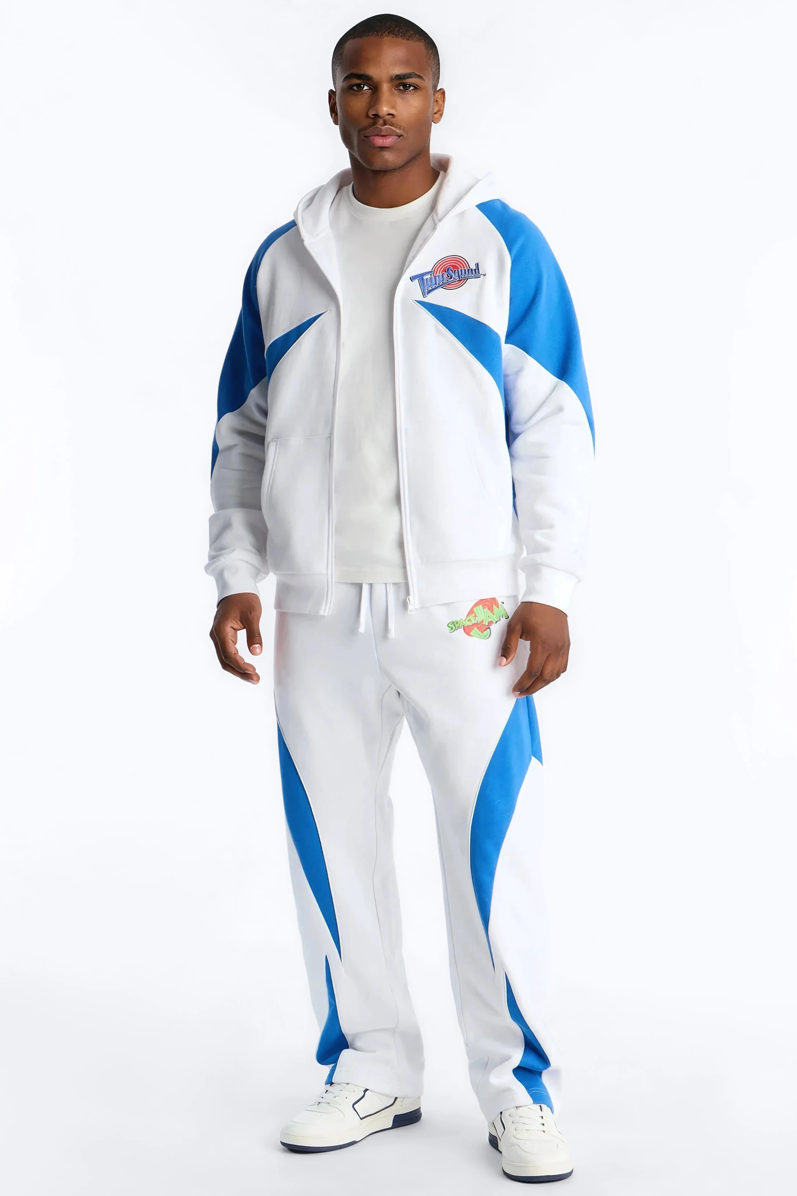 Space Jam Toon Squad Paneled Straight Sweat Pants - White - Image 2