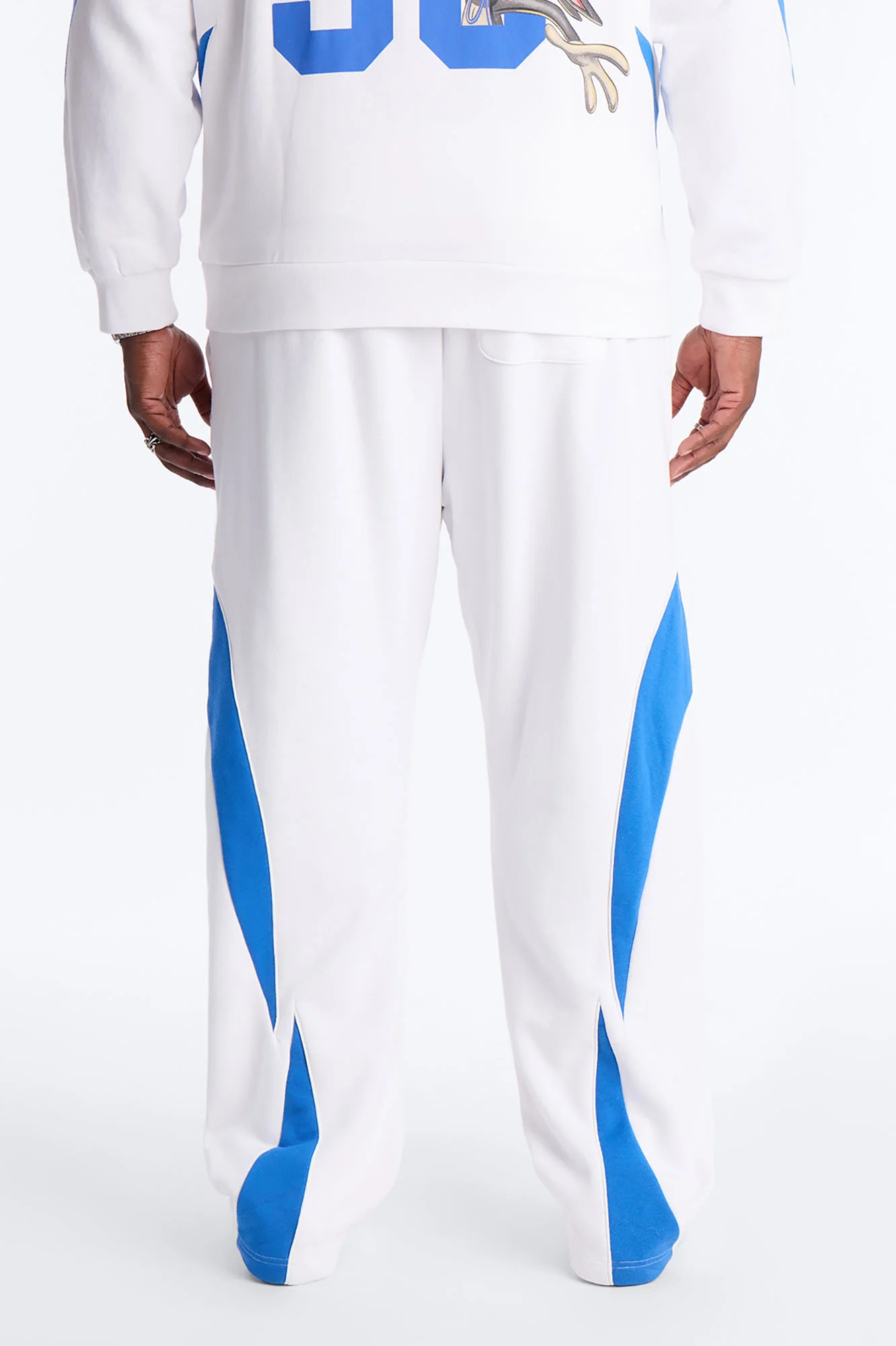 Space Jam Toon Squad Paneled Straight Sweat Pants - White - Image 7